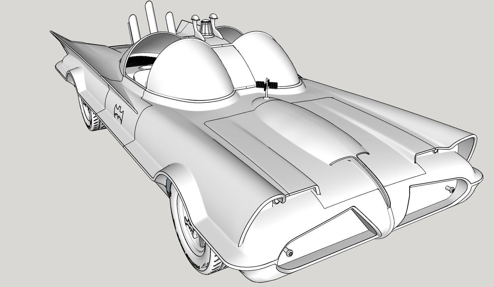 Batmobile TV series 1965 3D model_29