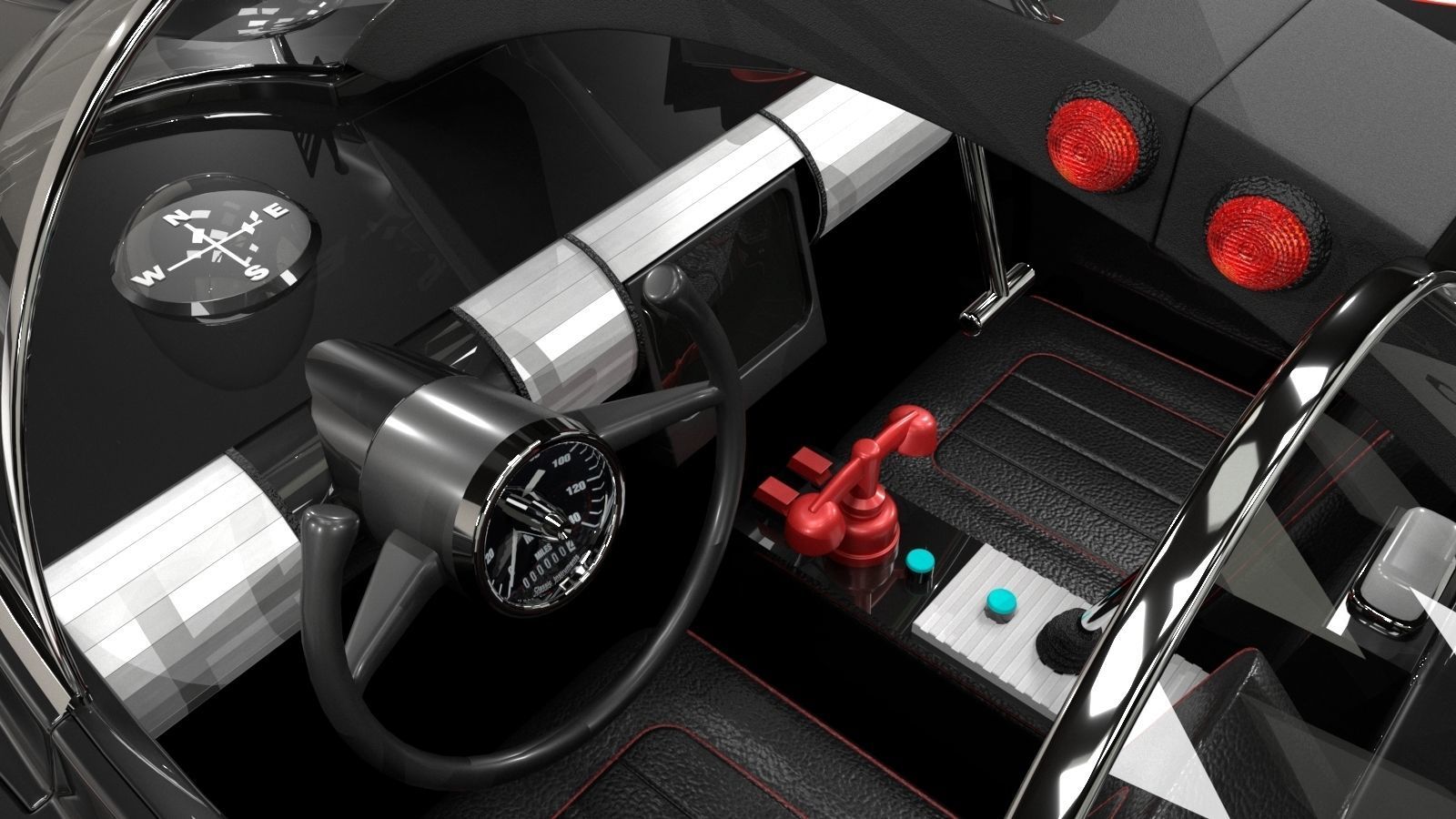 Batmobile TV series 1965 3D model_8