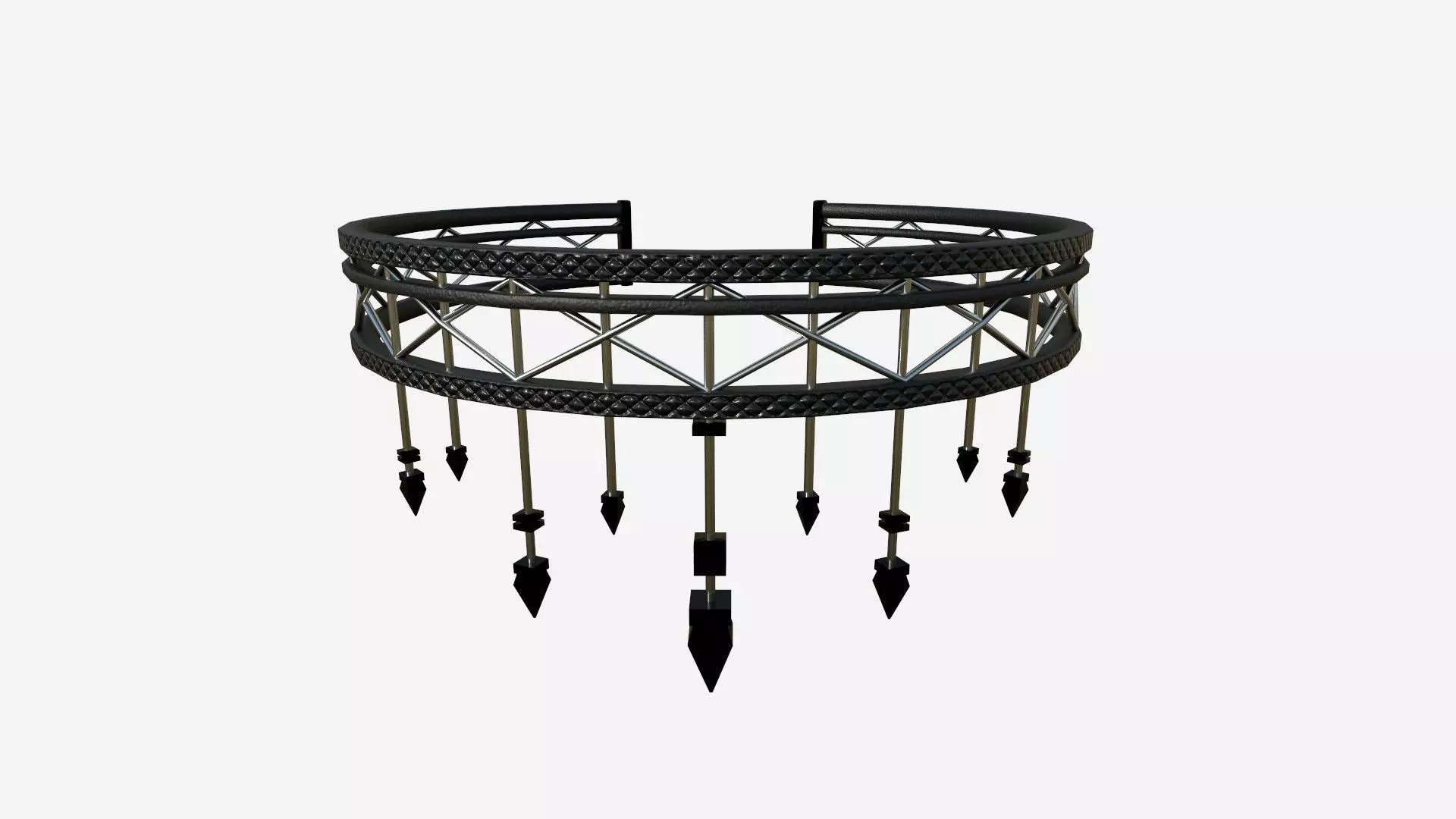 Gothic Collar E01 Black Silver - Character Fashion Design Low-poly 3D model