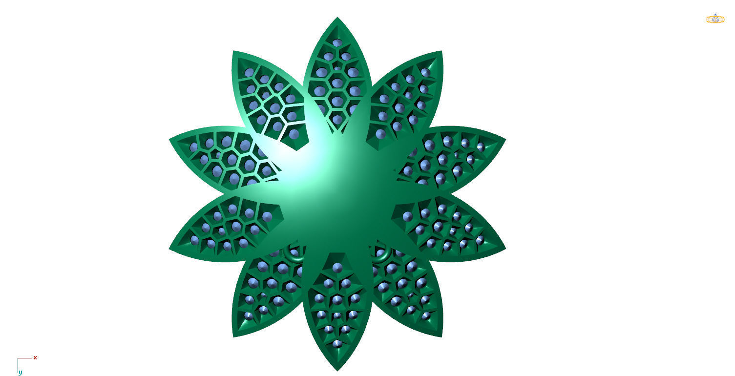 LOTUS PENDENT VCL-001 3D print model_5