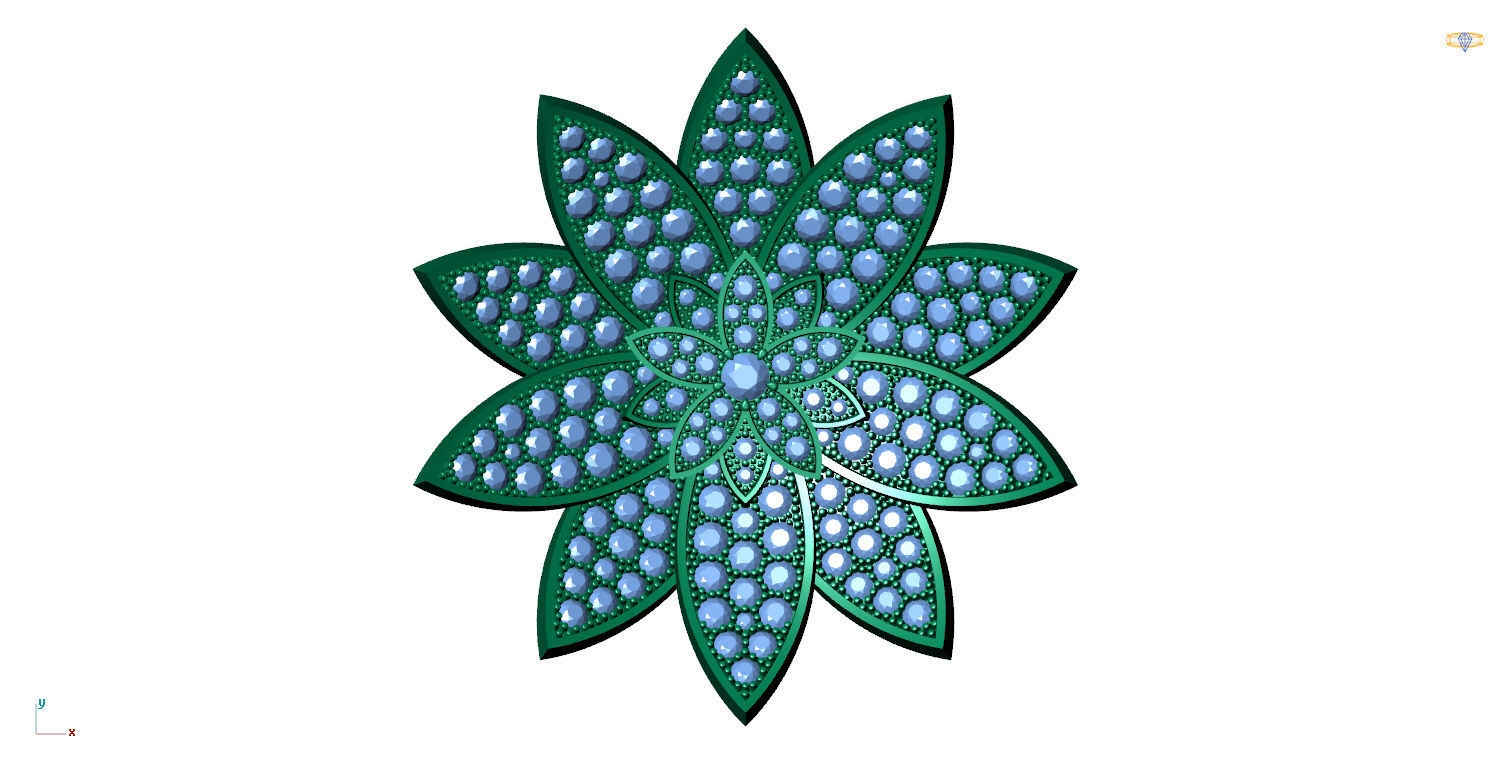 LOTUS PENDENT VCL-001 3D print model_3