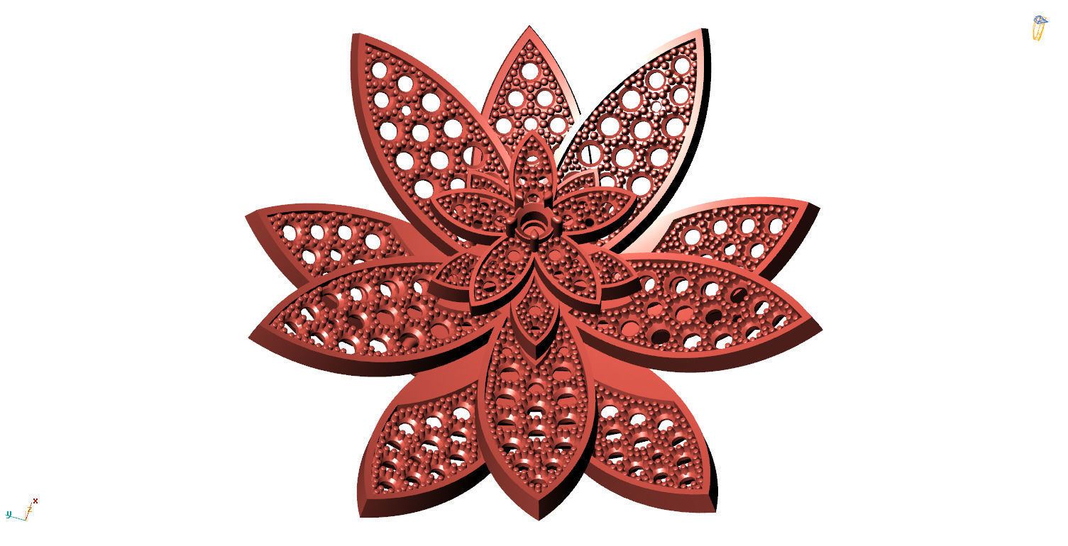 LOTUS PENDENT VCL-001 3D print model_9