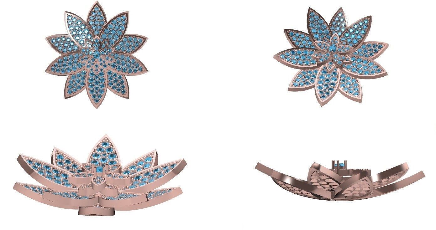 LOTUS PENDENT VCL-001 3D print model_2