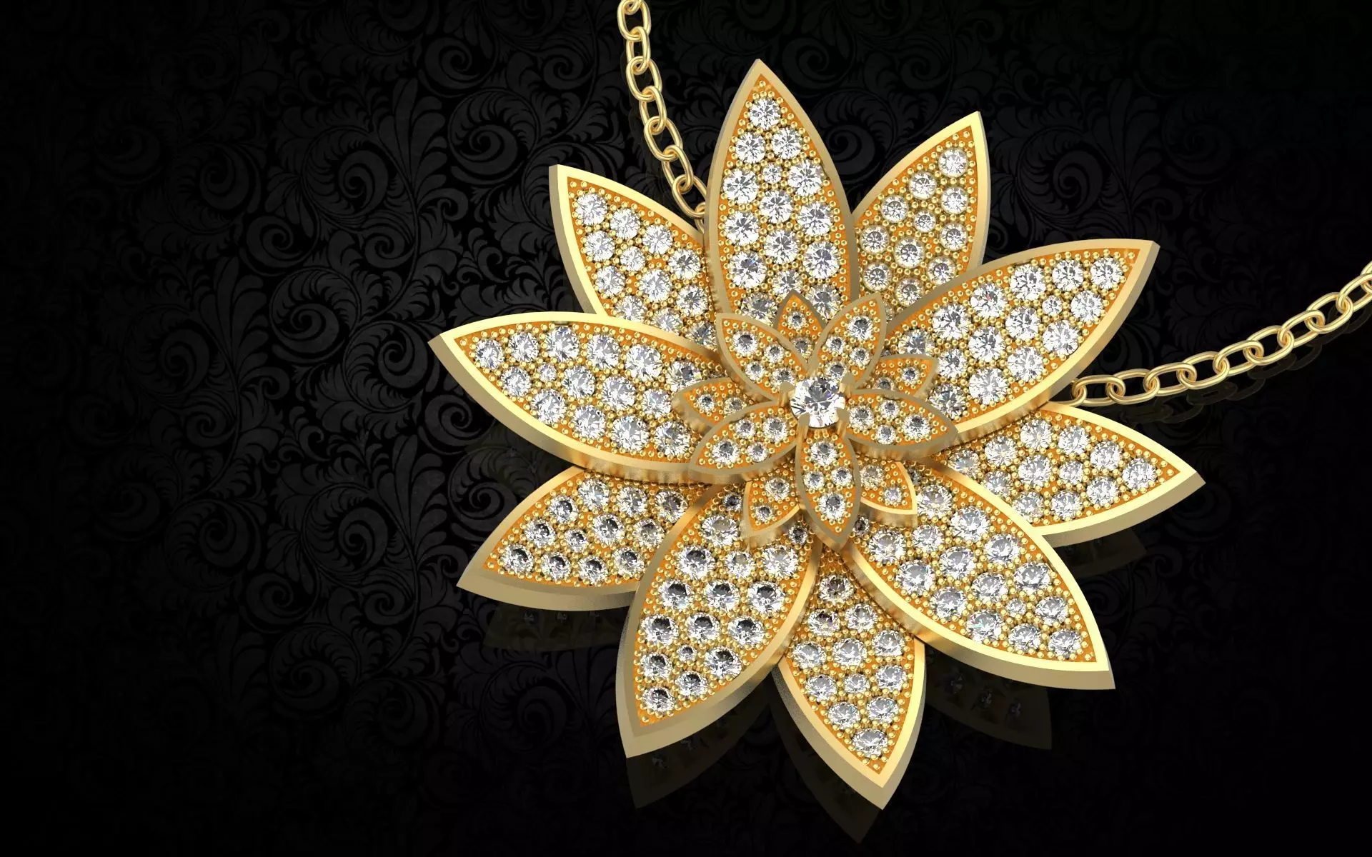 LOTUS PENDENT VCL-001 3D print model_0