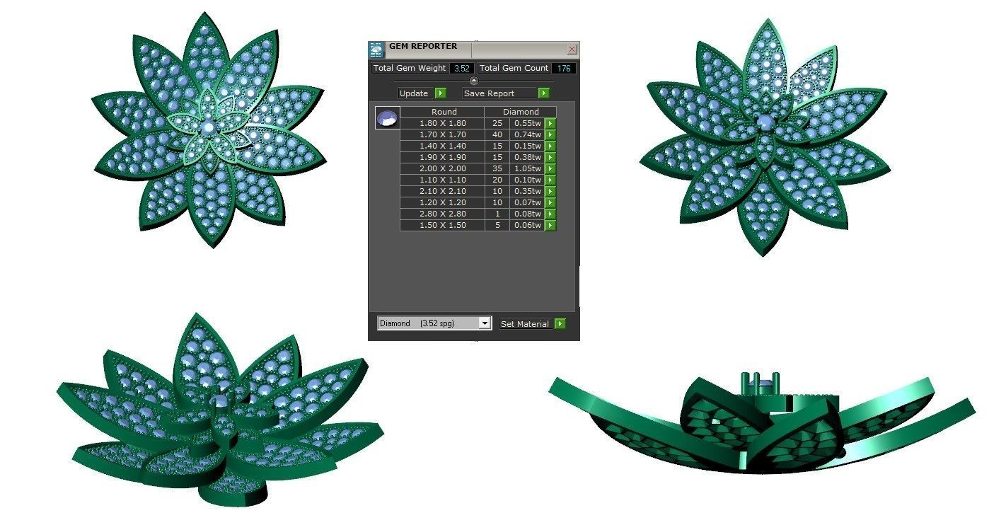 LOTUS PENDENT VCL-001 3D print model_6