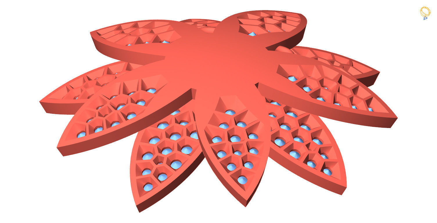 LOTUS PENDENT VCL-001 3D print model_8