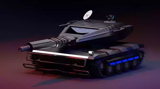Sci Fi Tank 3D model