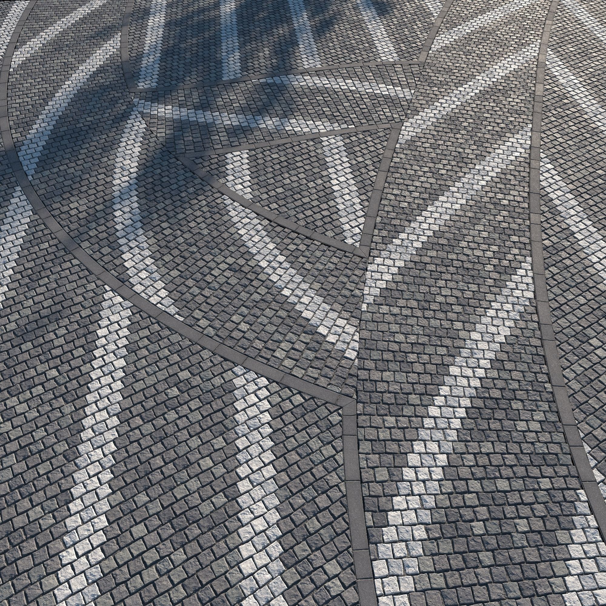 8K Large Area Cobblestone 03 - 3 Variatons Texture_8