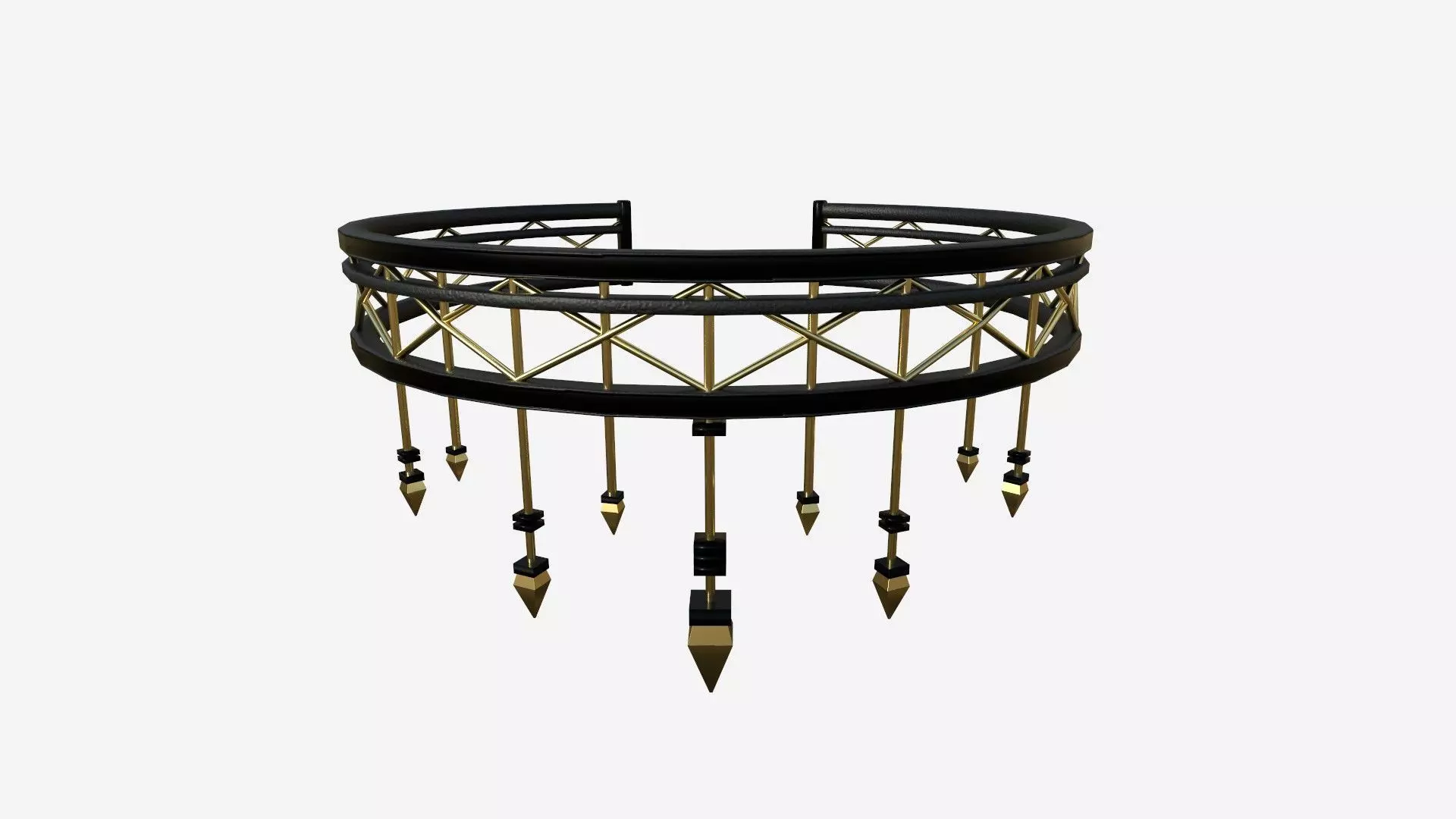 Gothic Collar E06 Gold - Character Fashion Design Low-poly 3D model