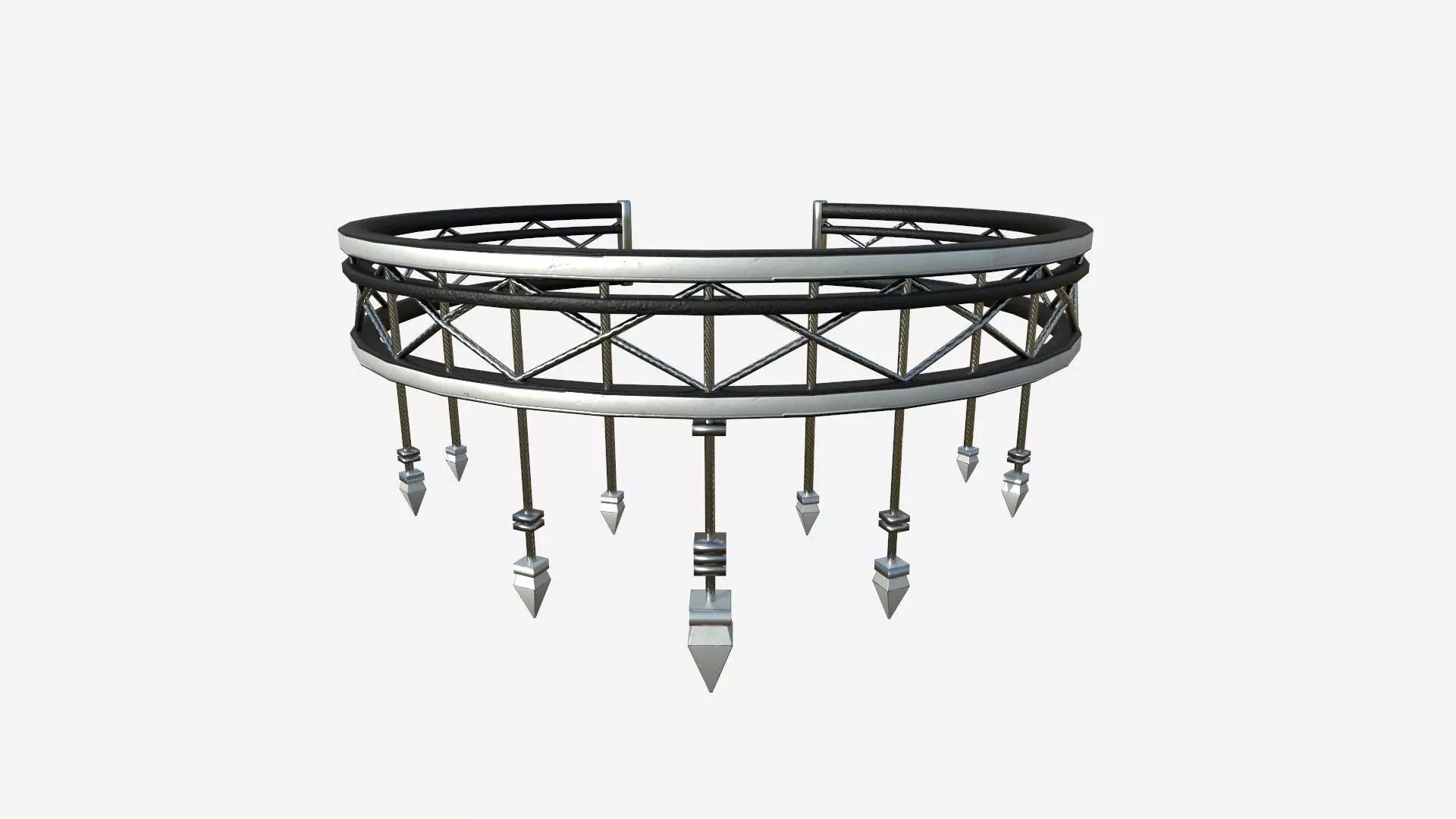 Gothic Collar E10 Steel Bright - Character Fashion Design Low-poly 3D model