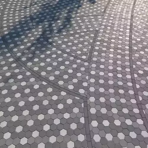 8K Large Area Hex Pavement 01 - 3 Variations Texture