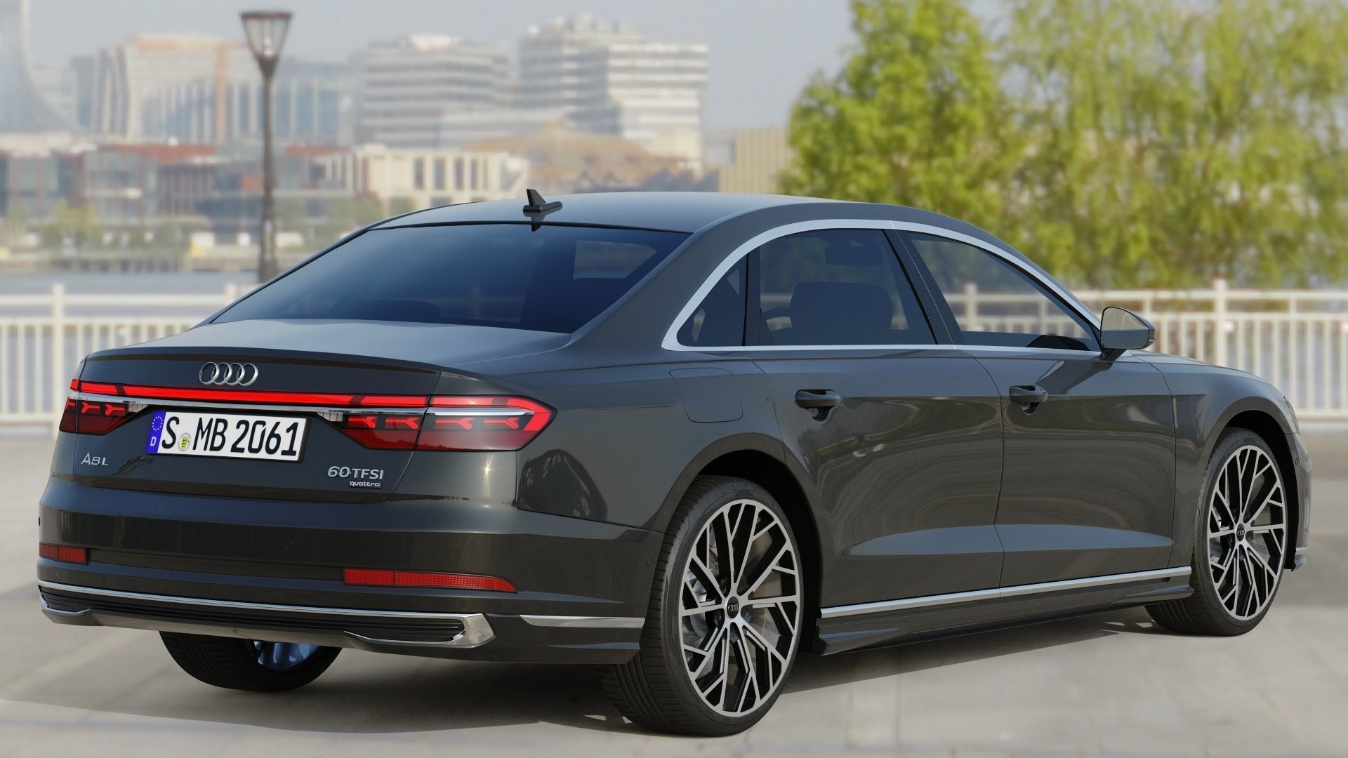 Audi A8 L 2022 3D model_8