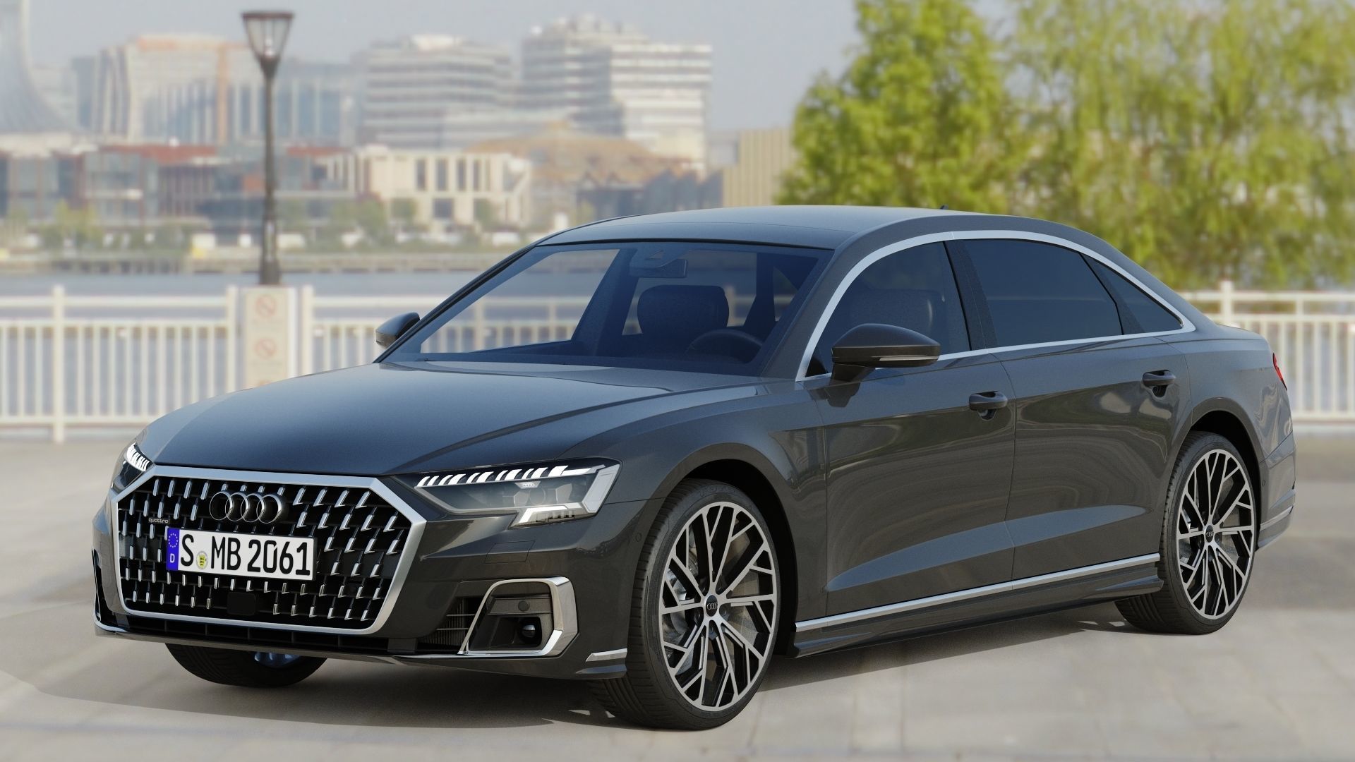 Audi A8 L 2022 3D model_7