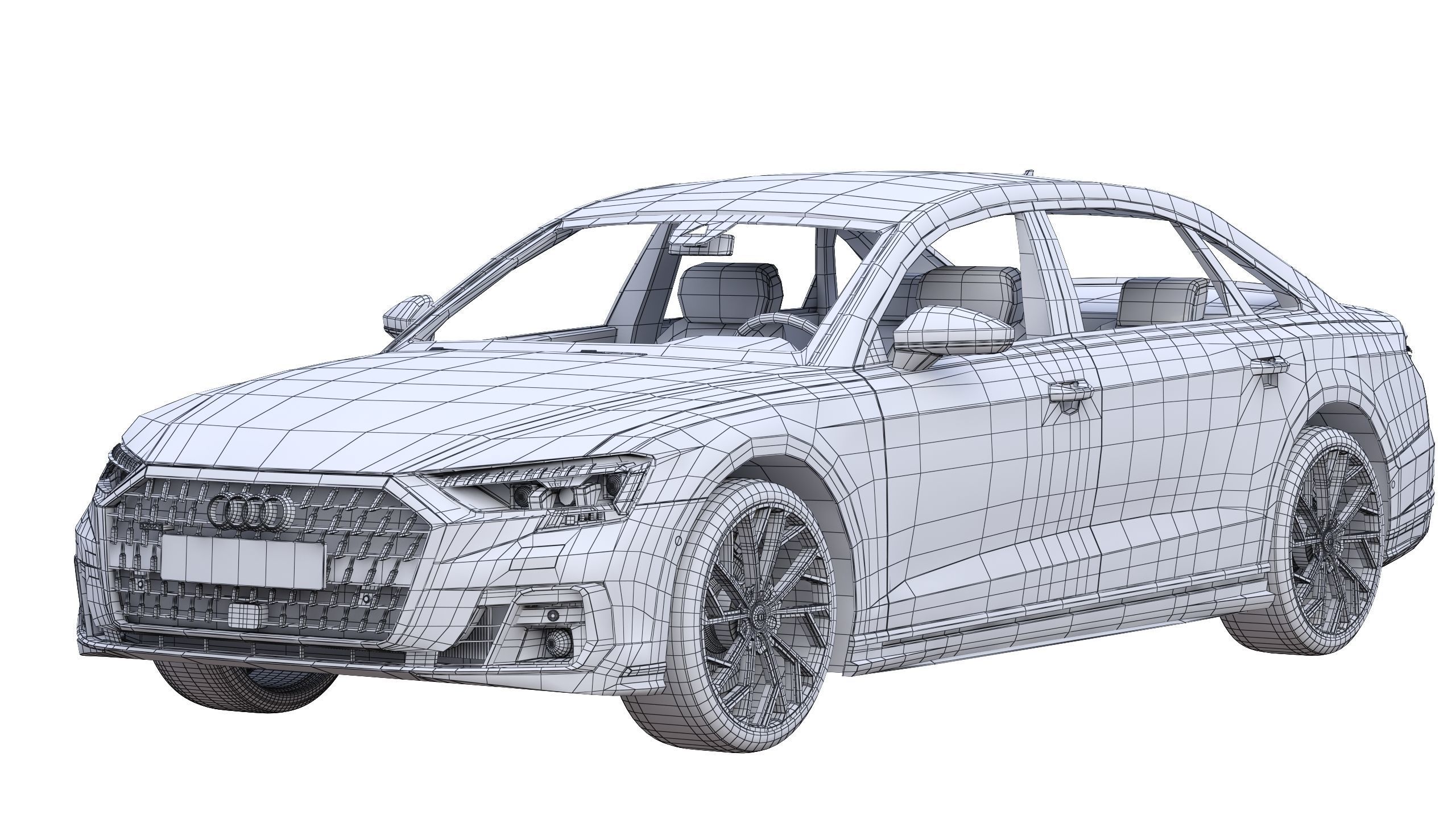 Audi A8 L 2022 3D model_9