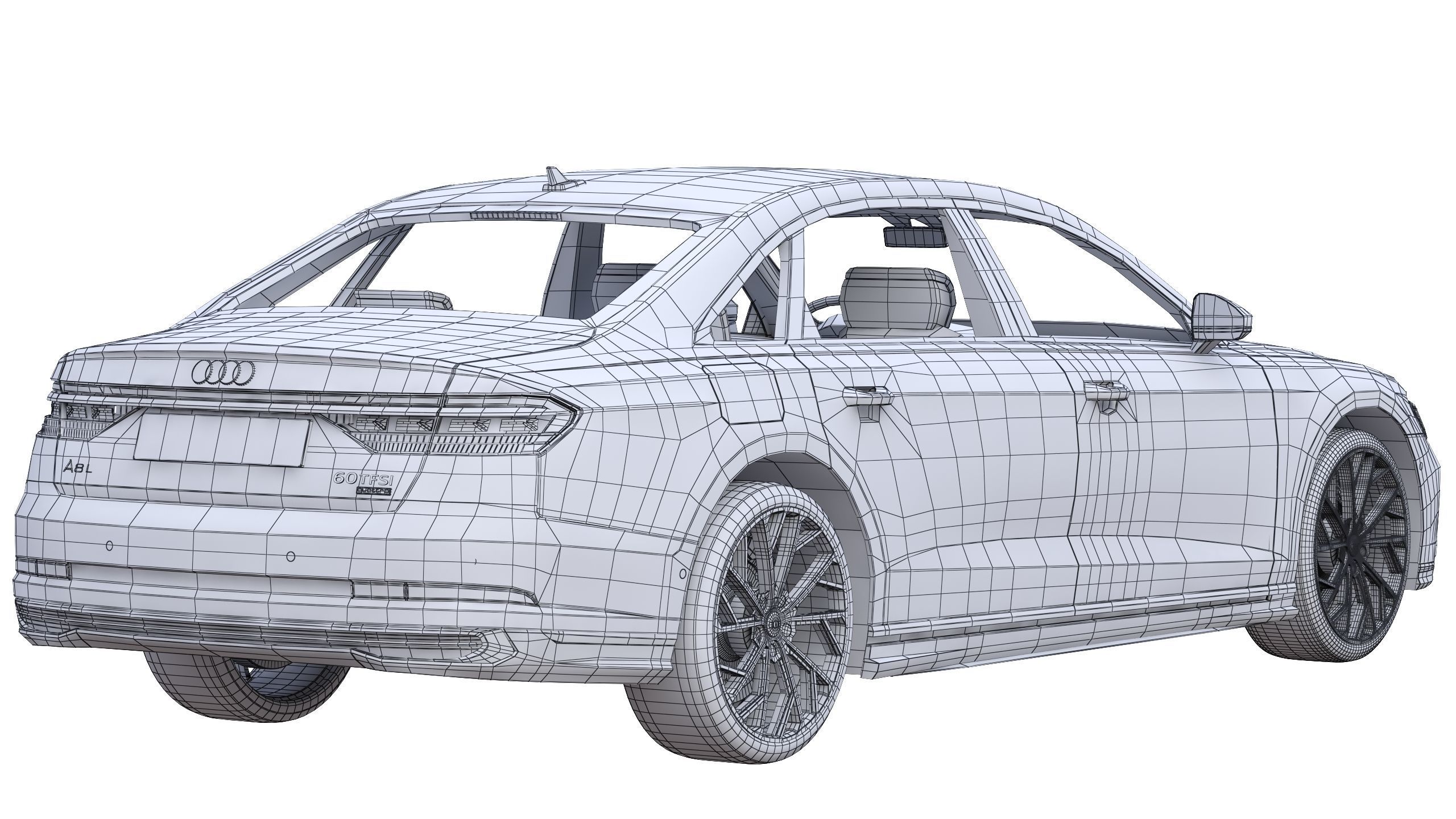 Audi A8 L 2022 3D model_10