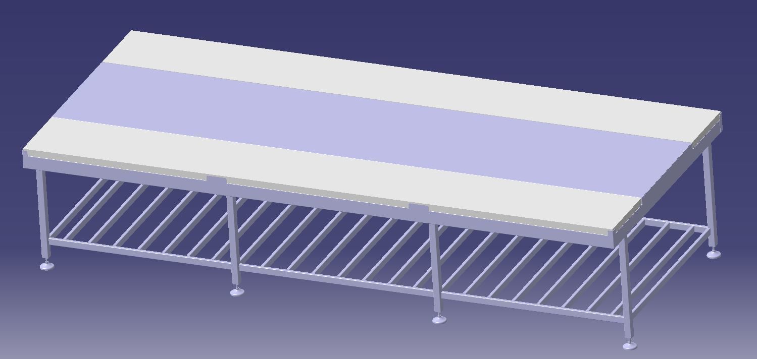 Industrial Stainless Steel Table for Gastronomy 3D model_7