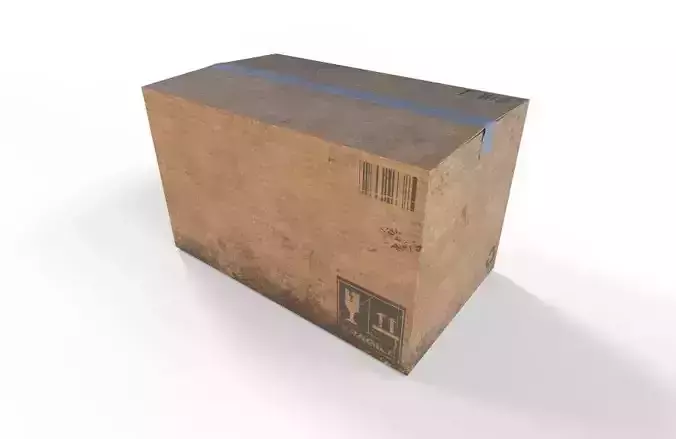 Realistic Duct taped Cardboard Box