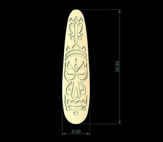 Aztec Mayan Mexico Ancient Figure Pendant 3D print model