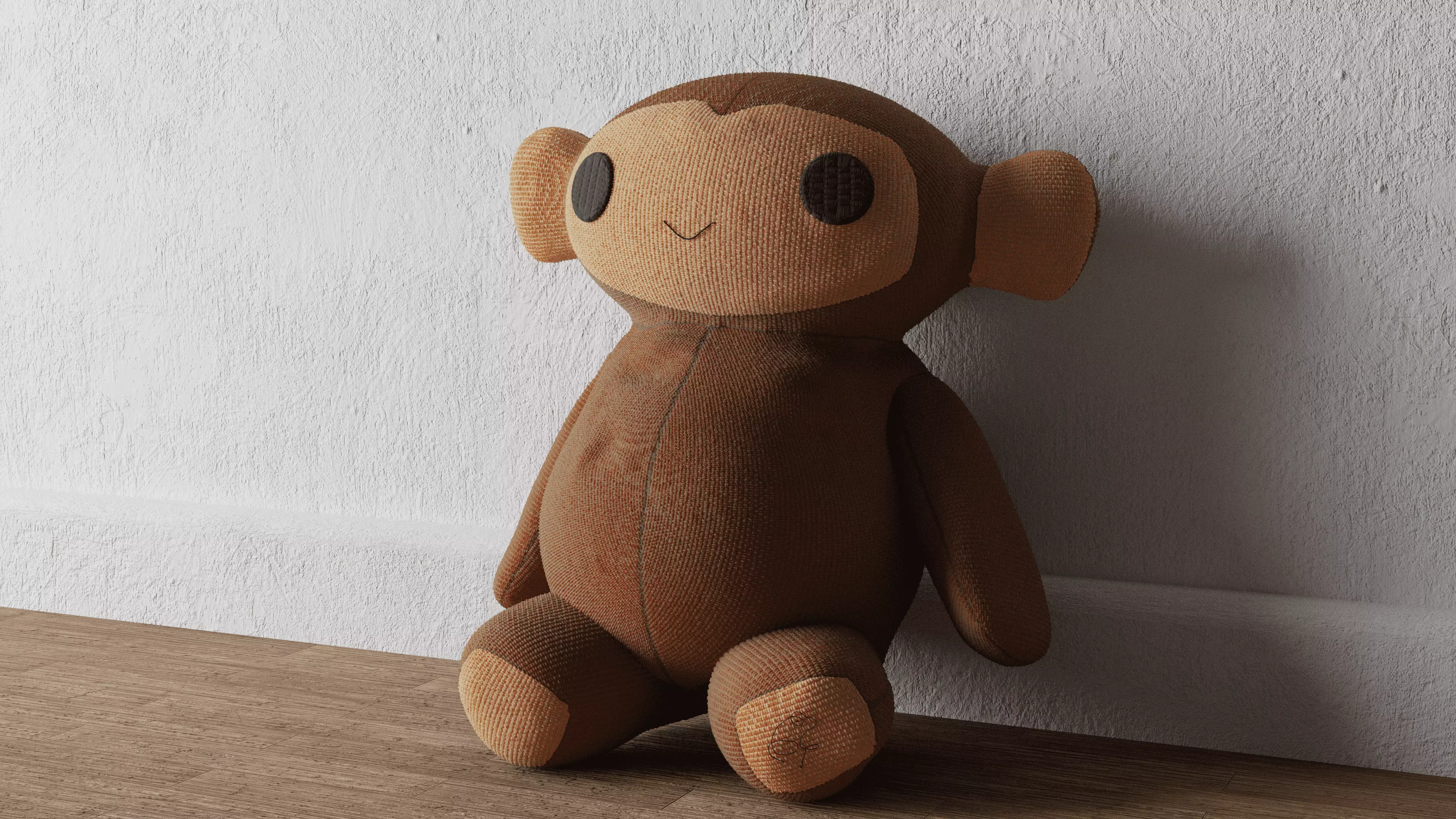 Realistic Monkey Plushie Free 3D Model Free 3D model