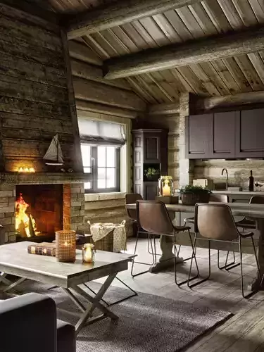 Wood - kitchen - Suburb interior scene 3D model