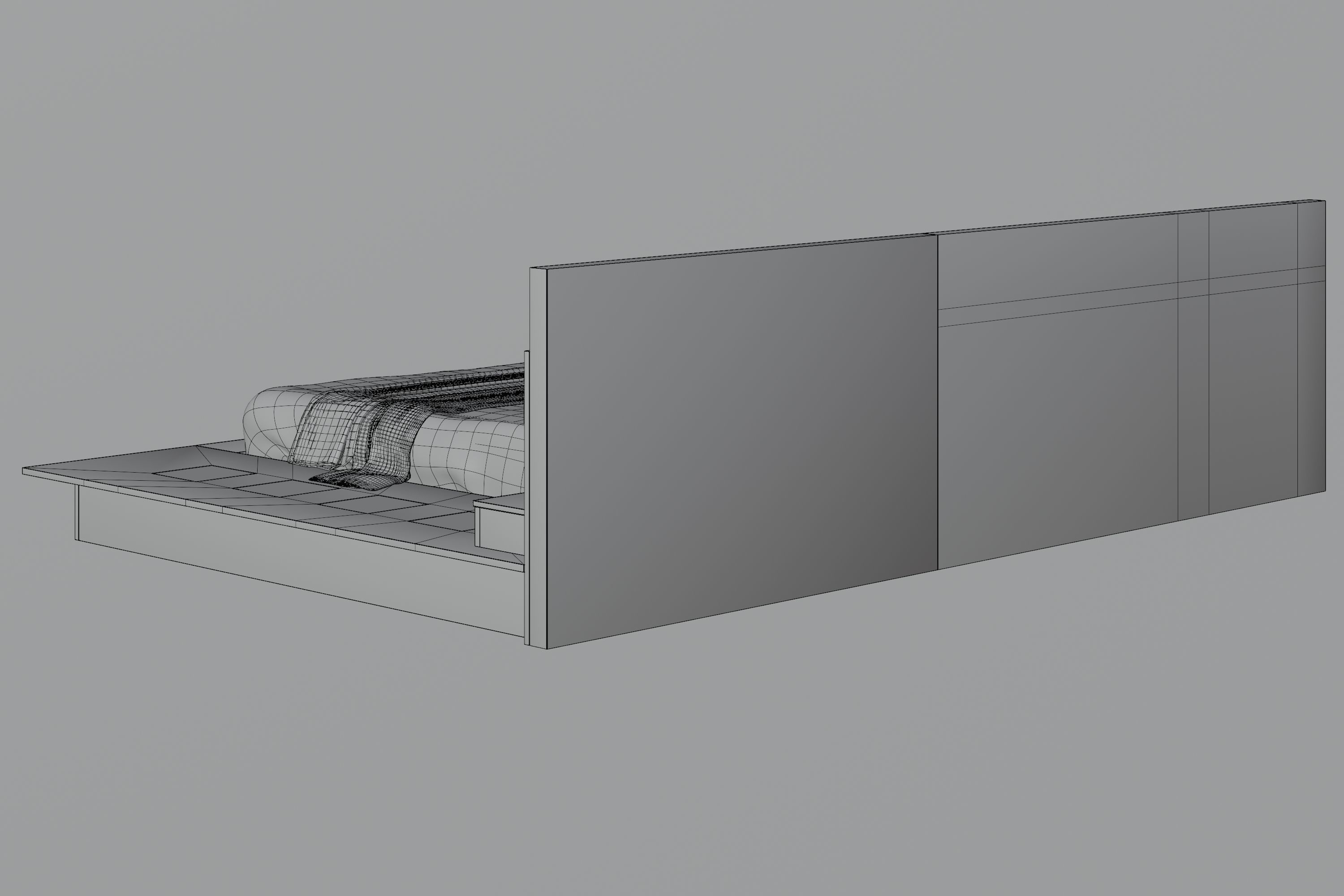 Modern design Bed 3D model_12