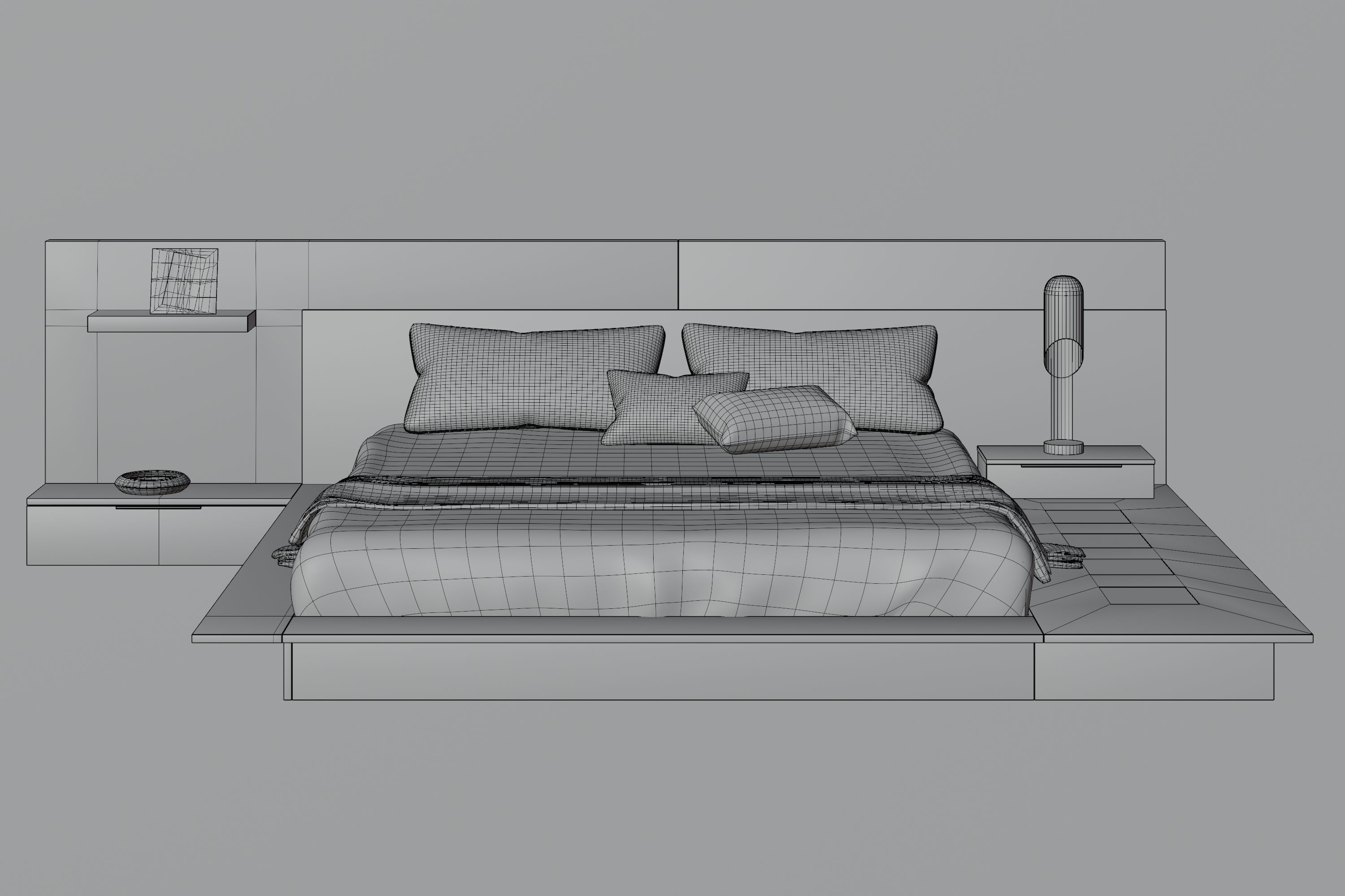 Modern design Bed 3D model_2