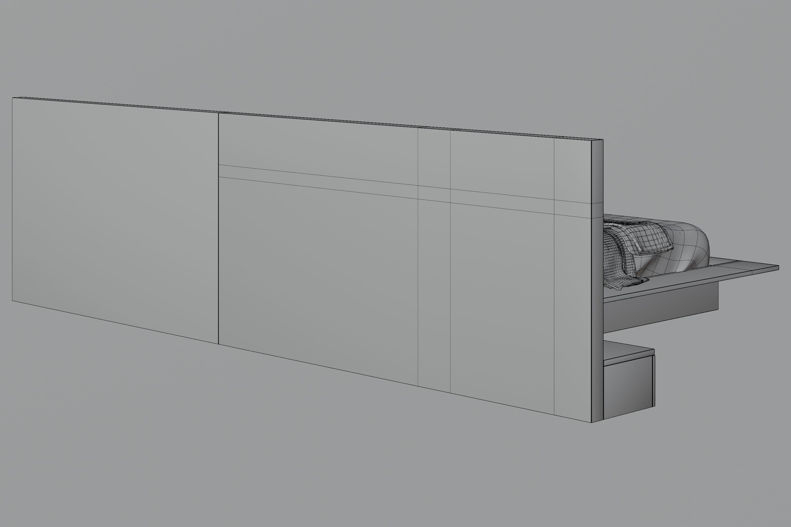 Modern design Bed 3D model_8