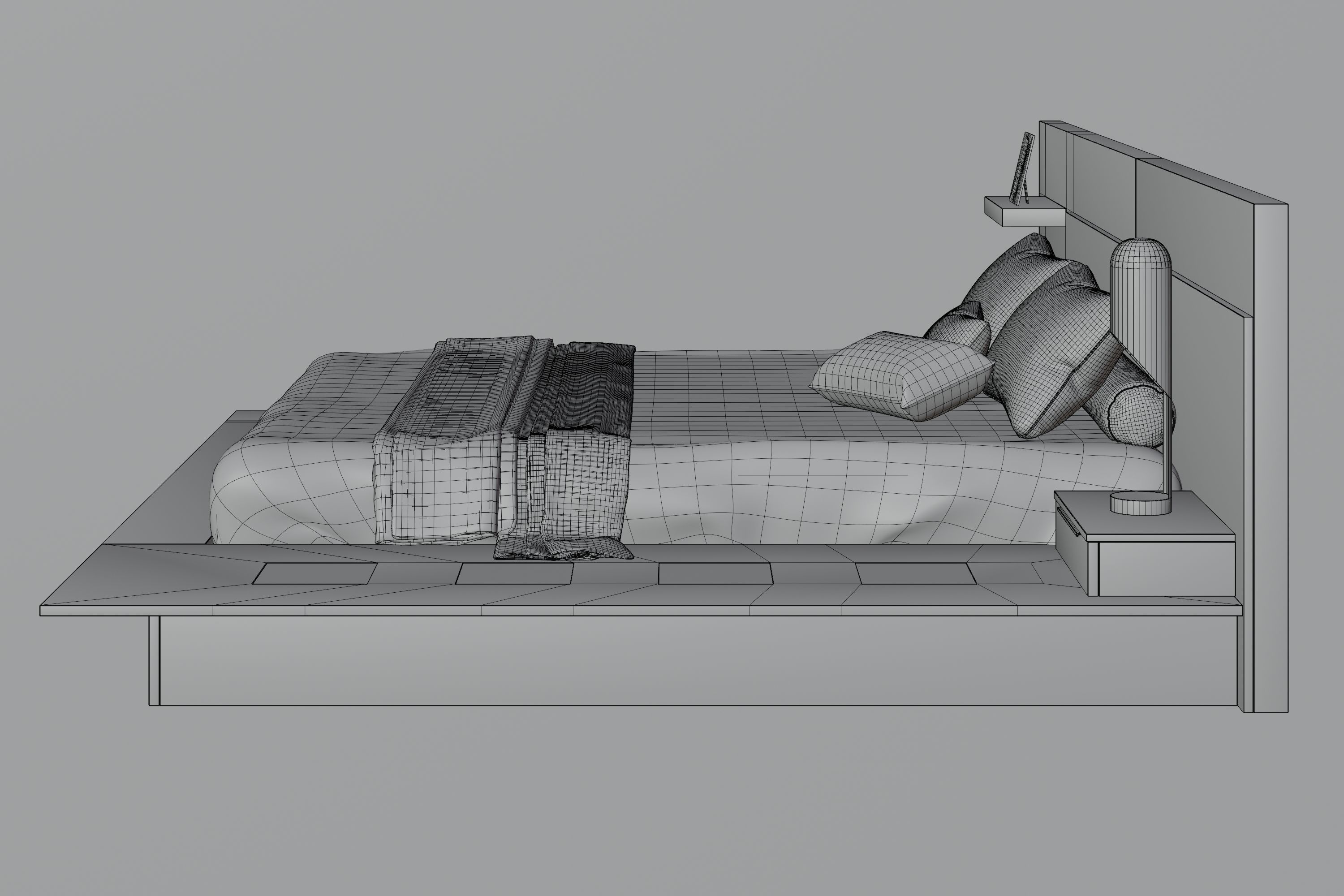 Modern design Bed 3D model_14