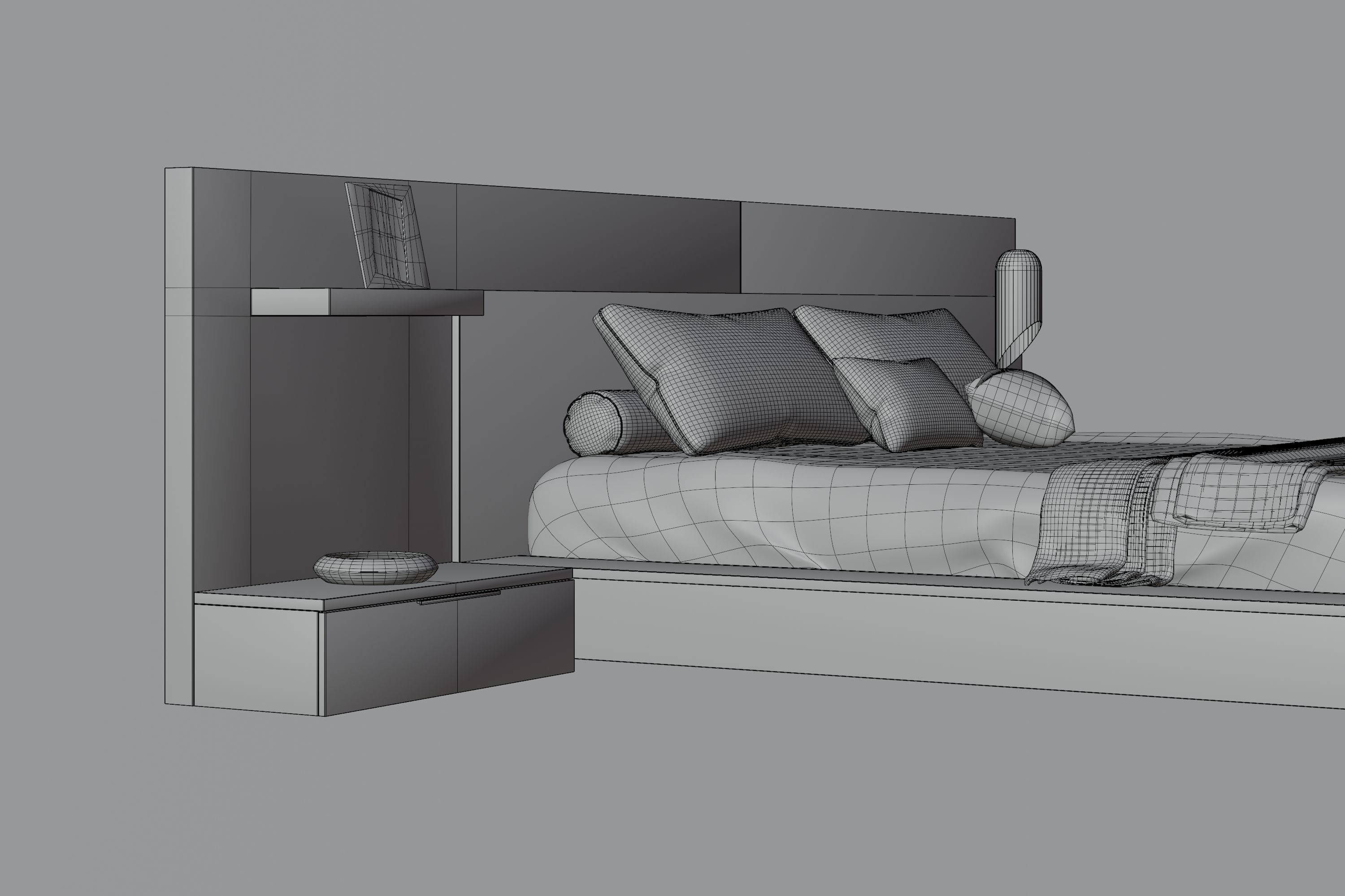 Modern design Bed 3D model_18