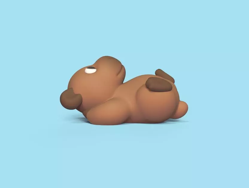 Capybara Lying 3D print model_0