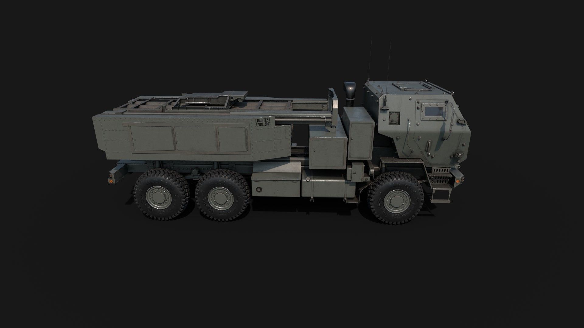 M142 HIMARS - High Mobility Artillery Rocket System Low-poly 3D model_3