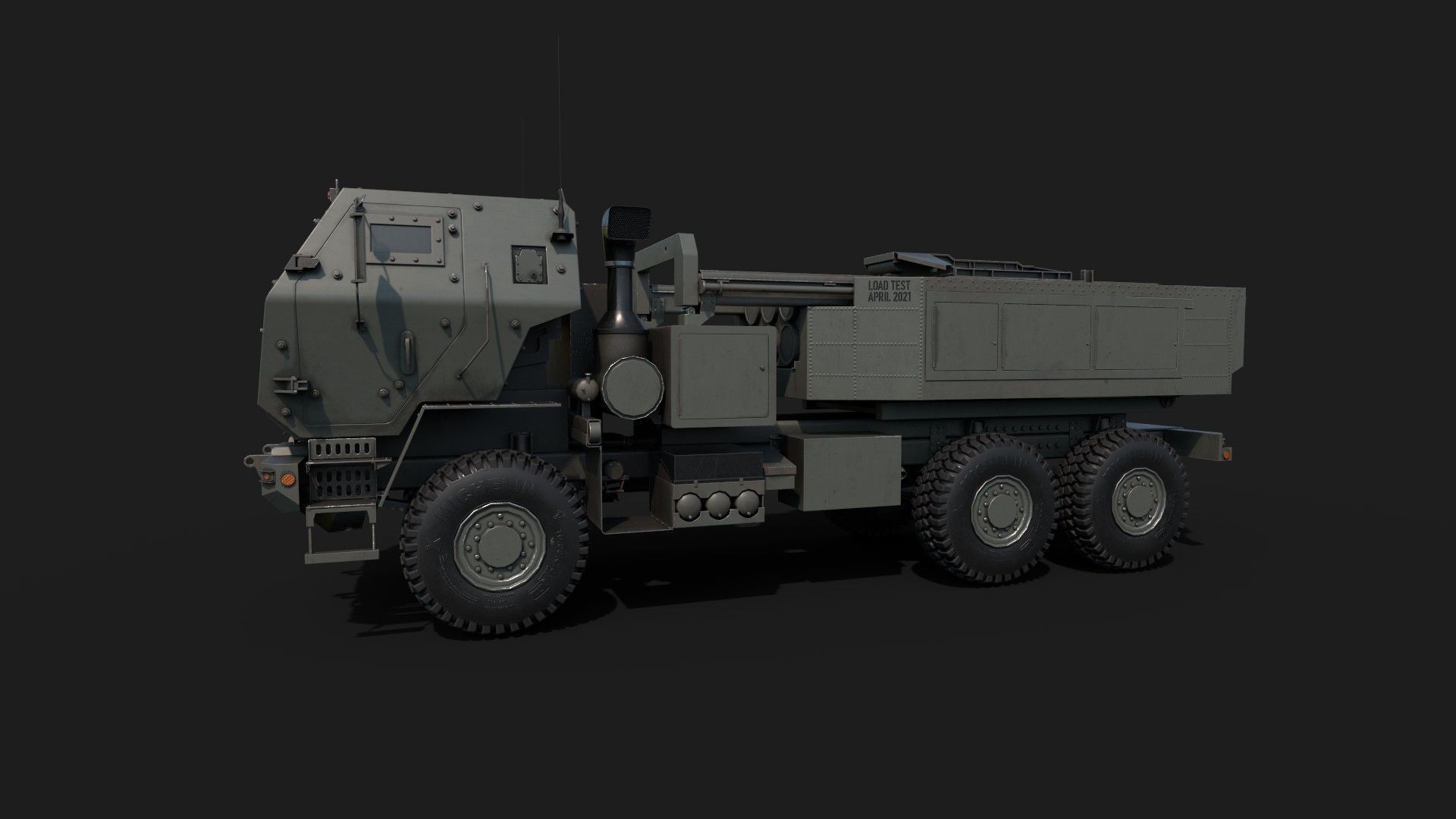 M142 HIMARS - High Mobility Artillery Rocket System Low-poly 3D model_1