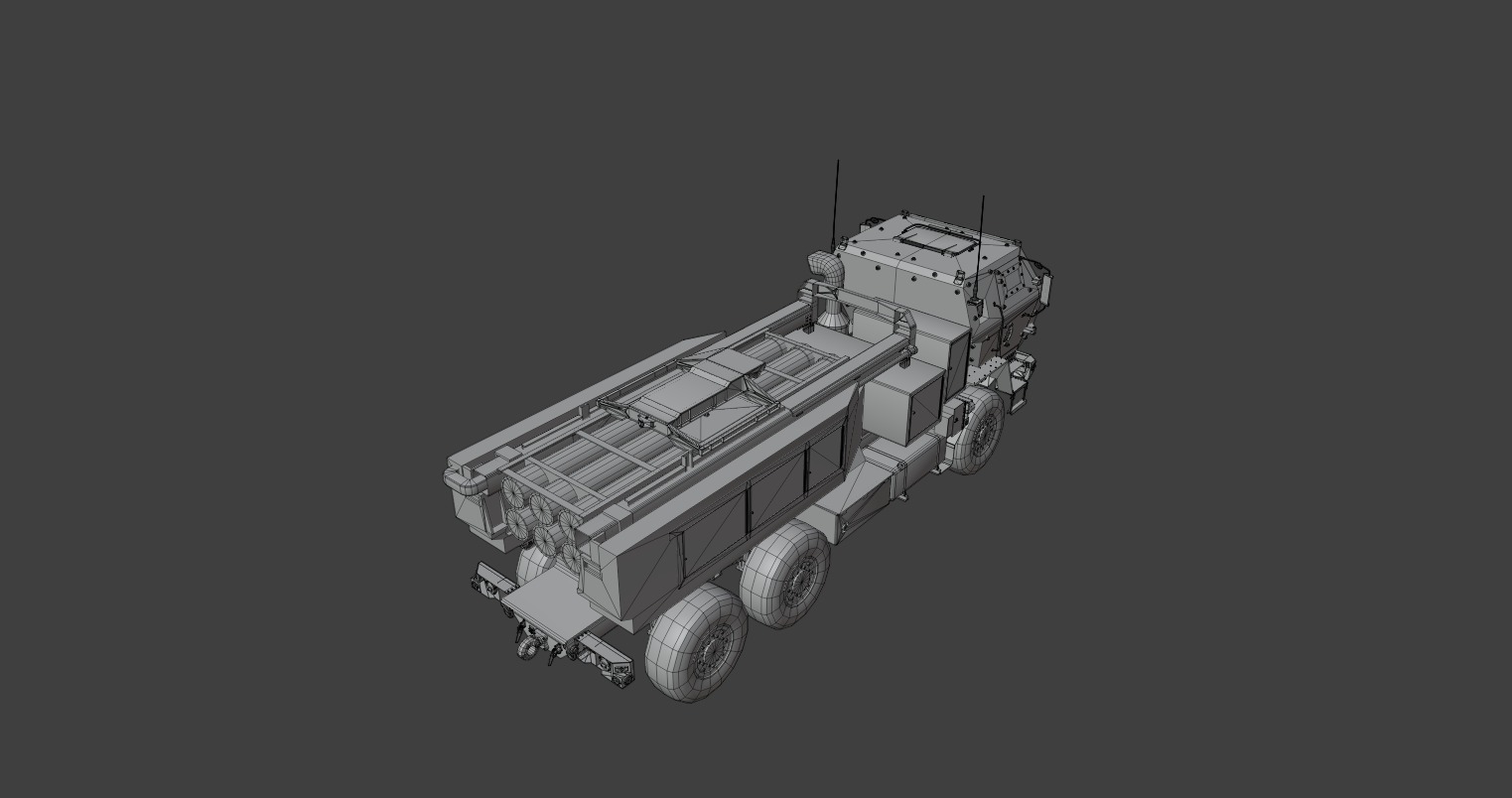 M142 HIMARS - High Mobility Artillery Rocket System Low-poly 3D model_13