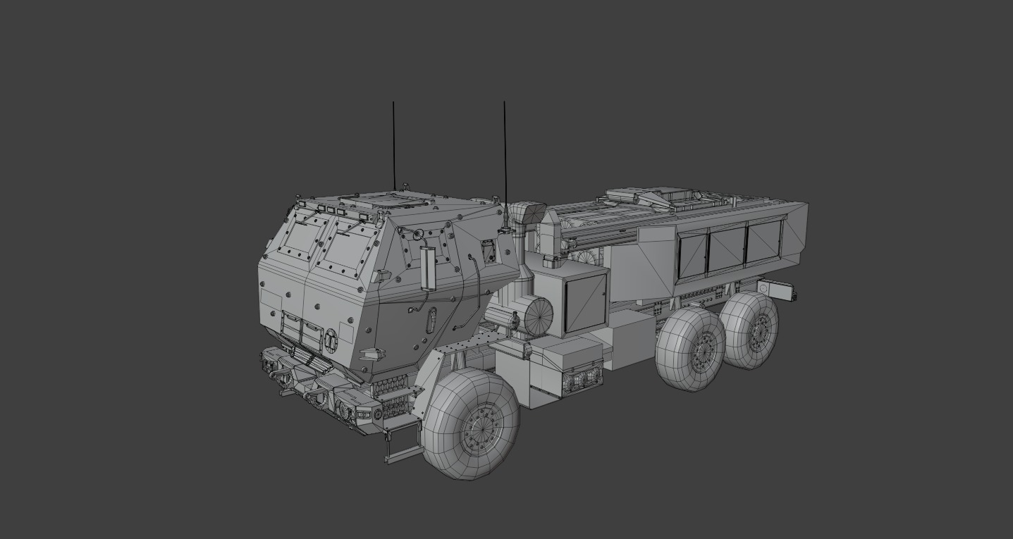 M142 HIMARS - High Mobility Artillery Rocket System Low-poly 3D model_7