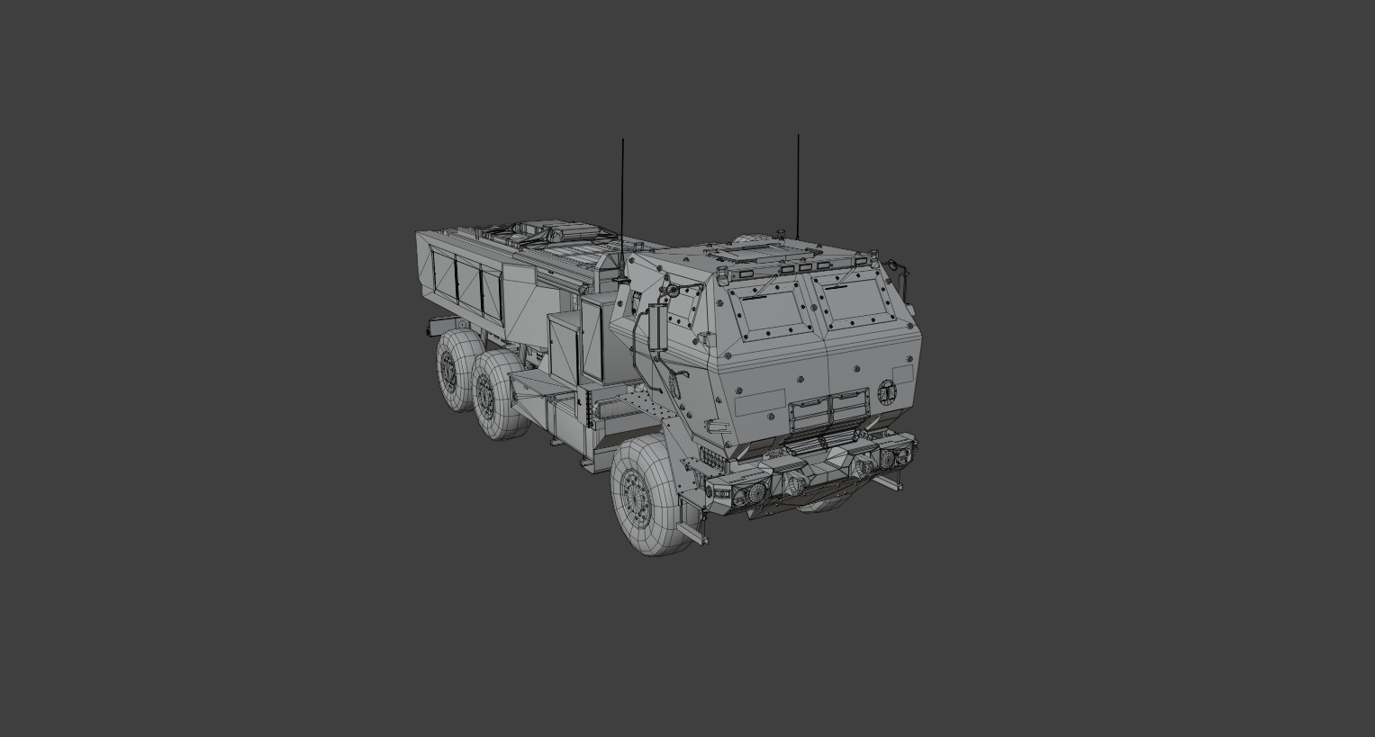 M142 HIMARS - High Mobility Artillery Rocket System Low-poly 3D model_11