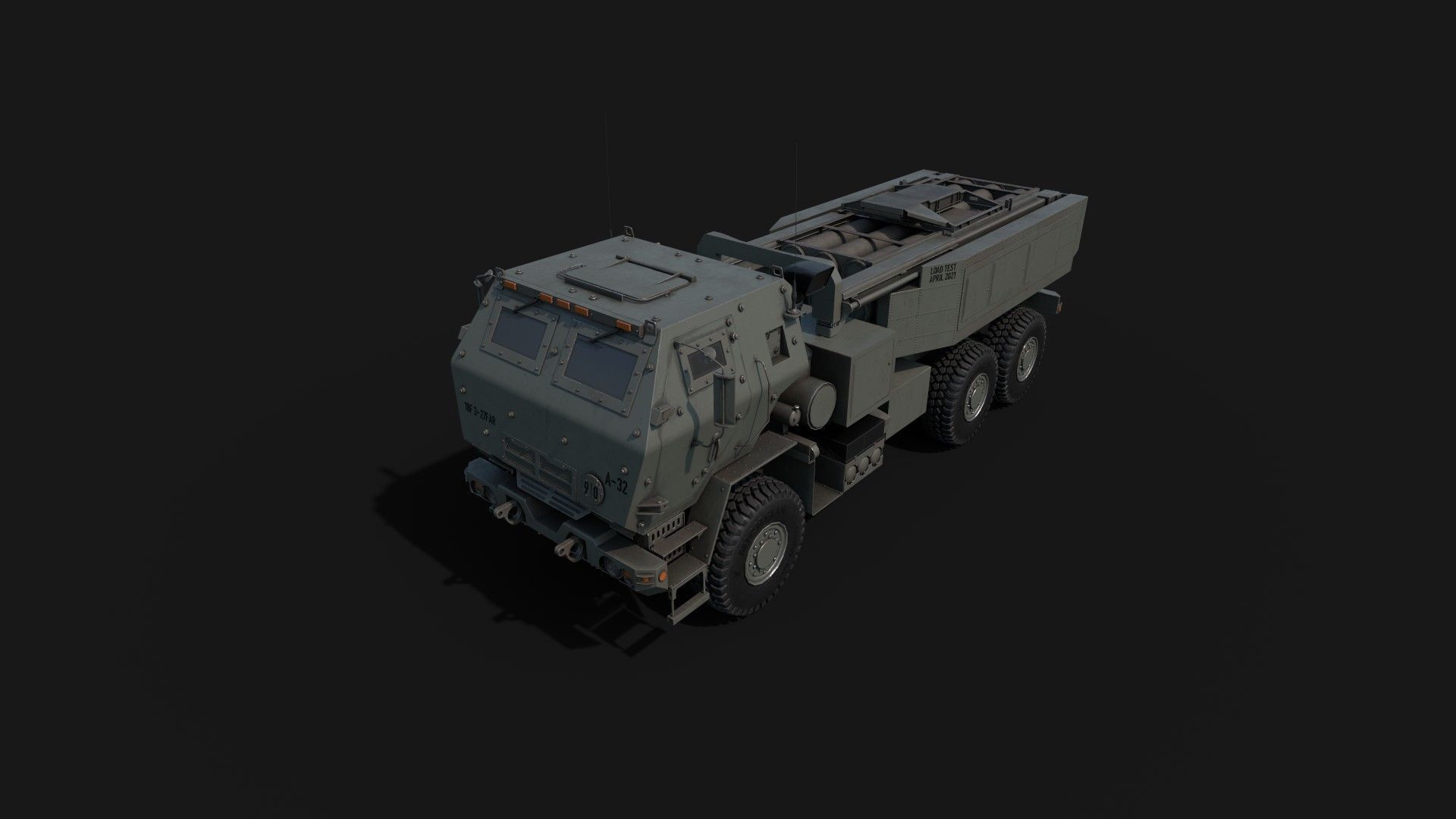 M142 HIMARS - High Mobility Artillery Rocket System Low-poly 3D model_5