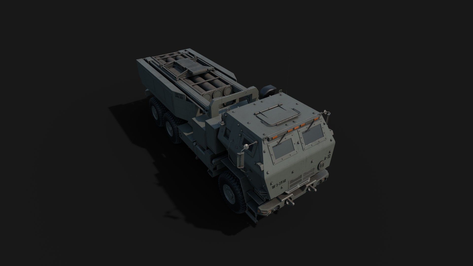 M142 HIMARS - High Mobility Artillery Rocket System Low-poly 3D model_6