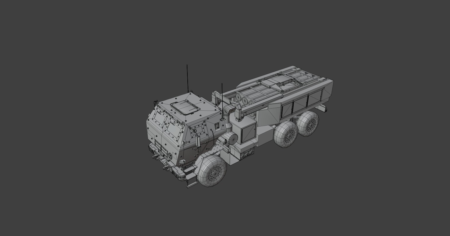 M142 HIMARS - High Mobility Artillery Rocket System Low-poly 3D model_12