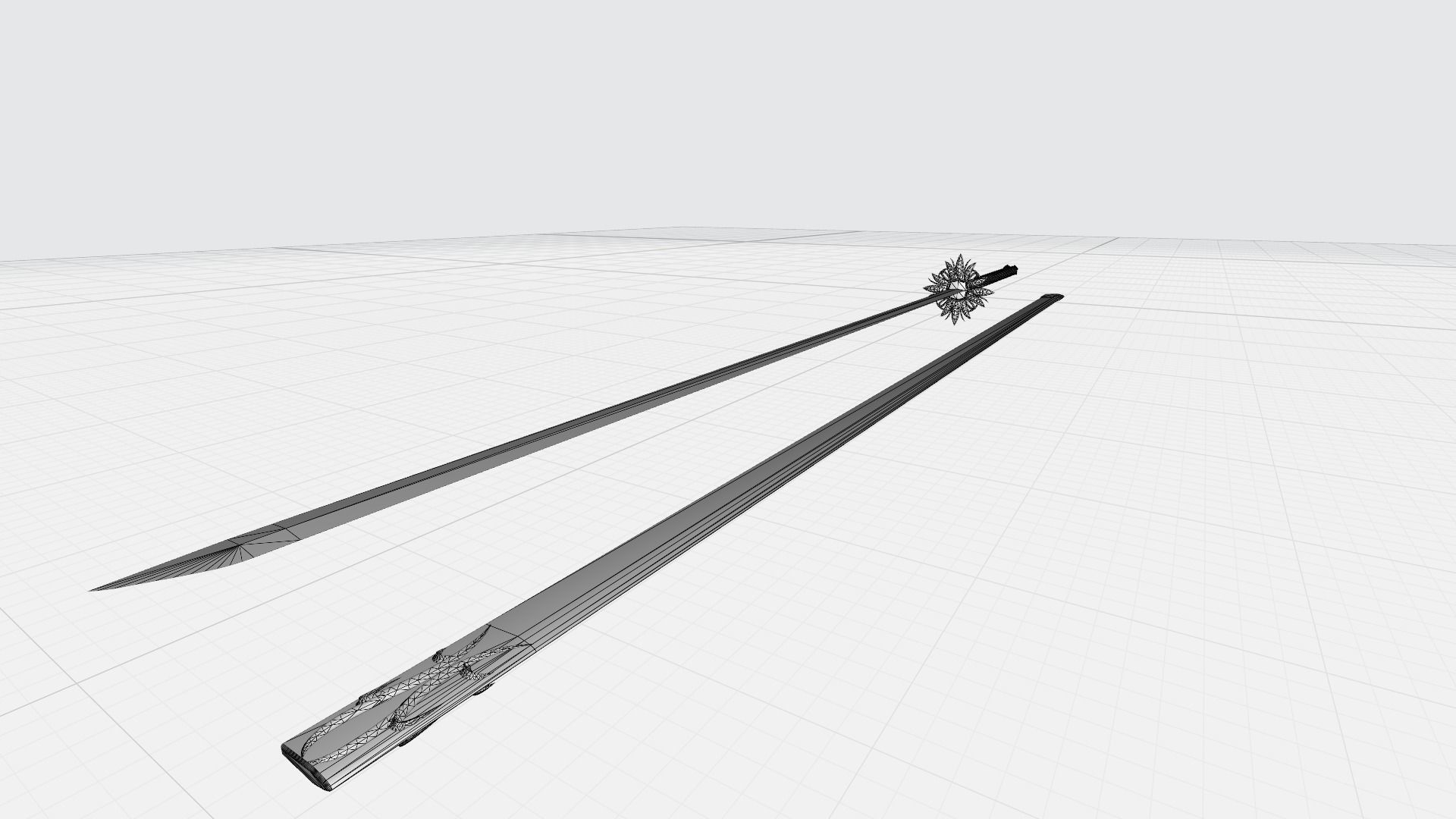 Kai Dai Ken Odachi Model Low-poly 3D model_8