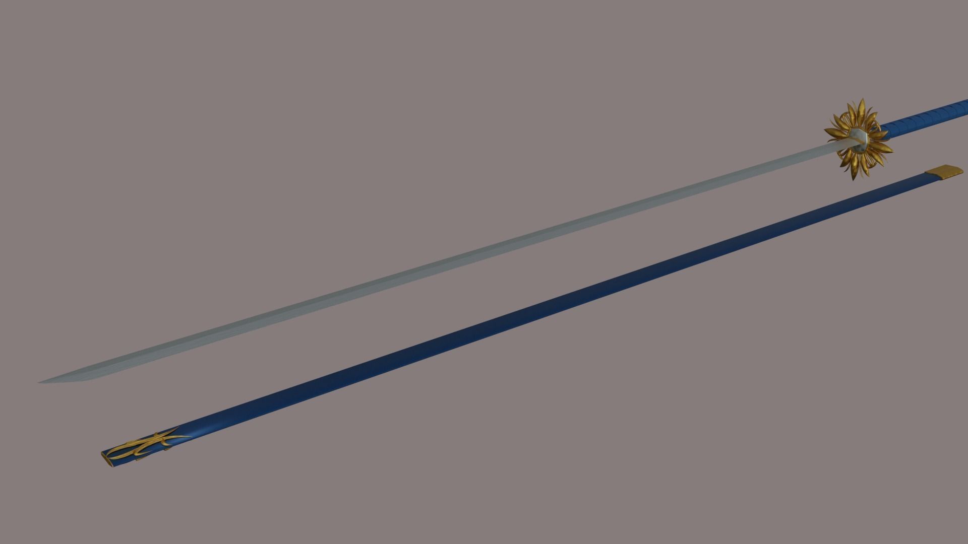 Kai Dai Ken Odachi Model Low-poly 3D model_5