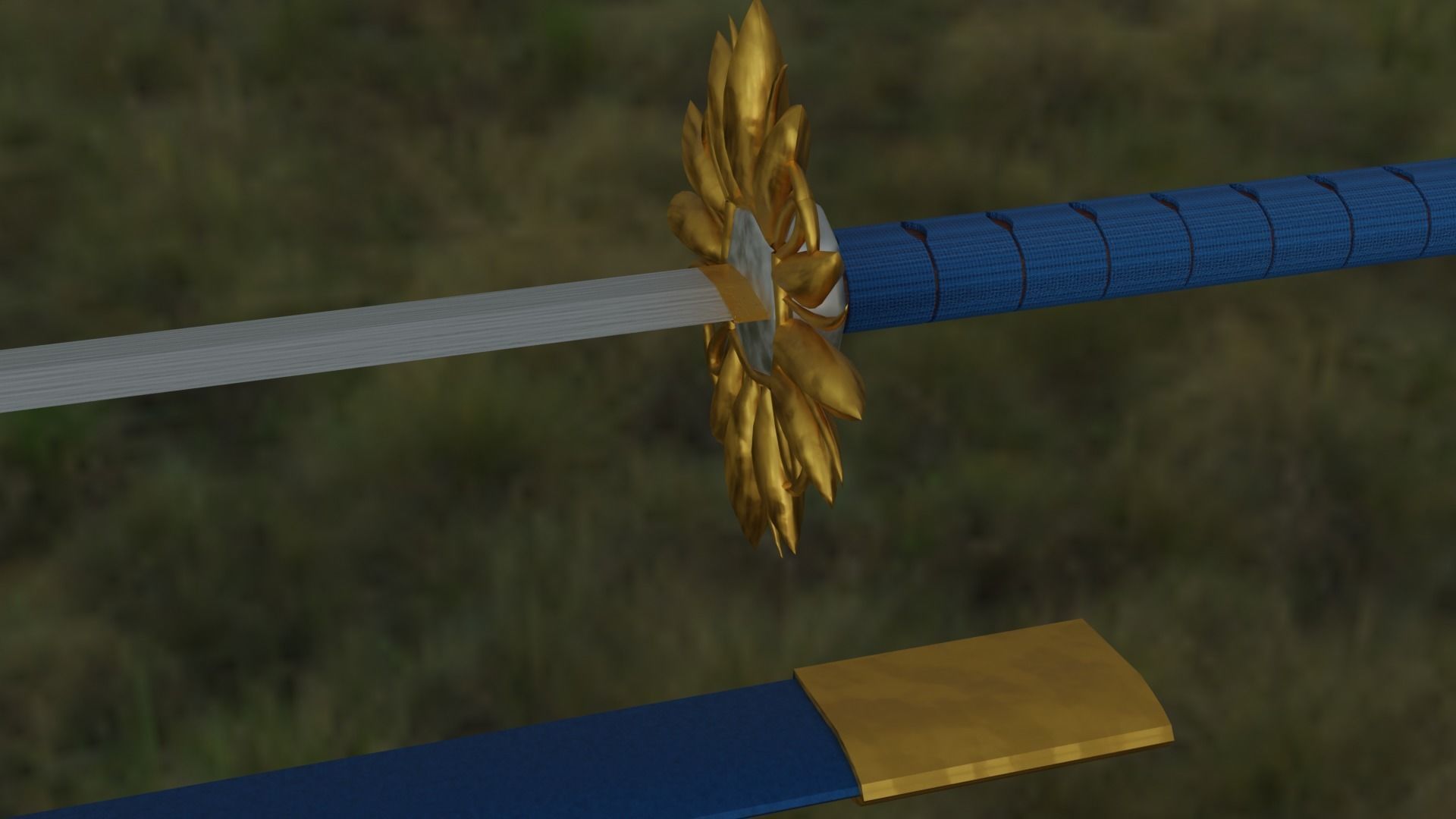 Kai Dai Ken Odachi Model Low-poly 3D model_2