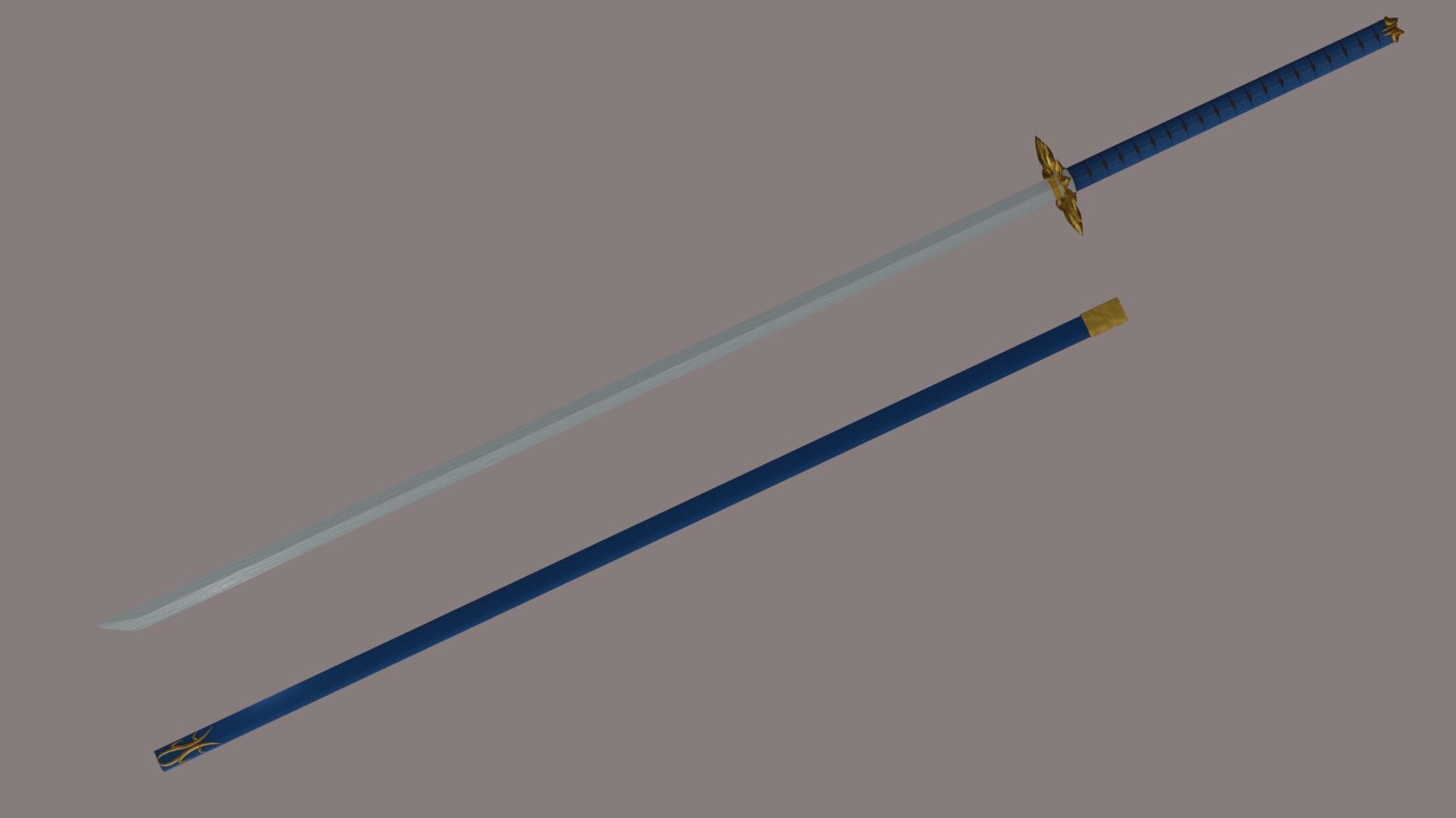 Kai Dai Ken Odachi Model Low-poly 3D model_4