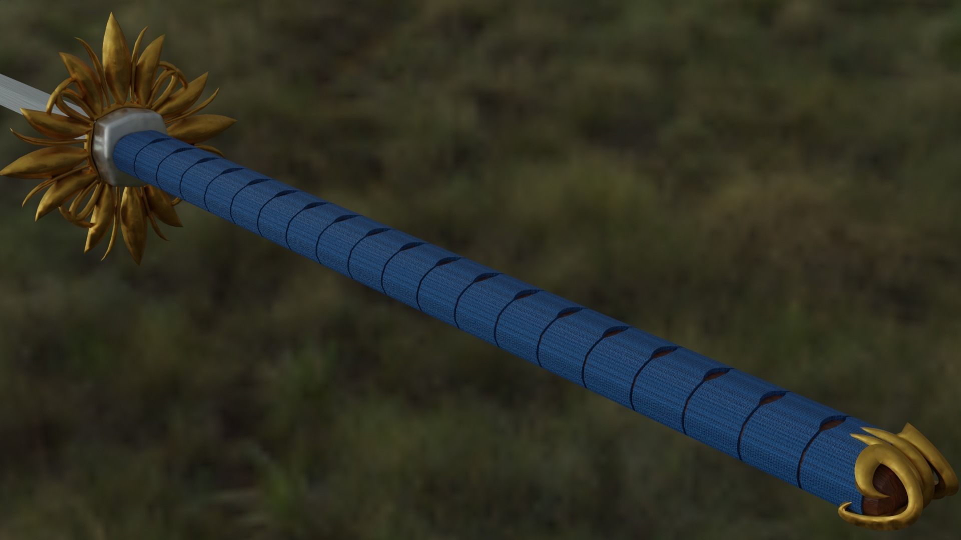 Kai Dai Ken Odachi Model Low-poly 3D model_1