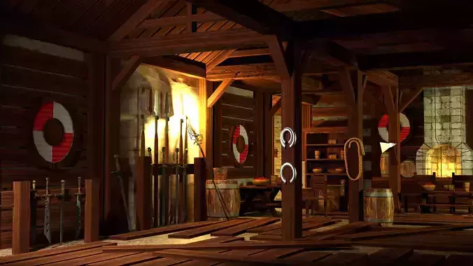 Wooden Cabin 3D Model