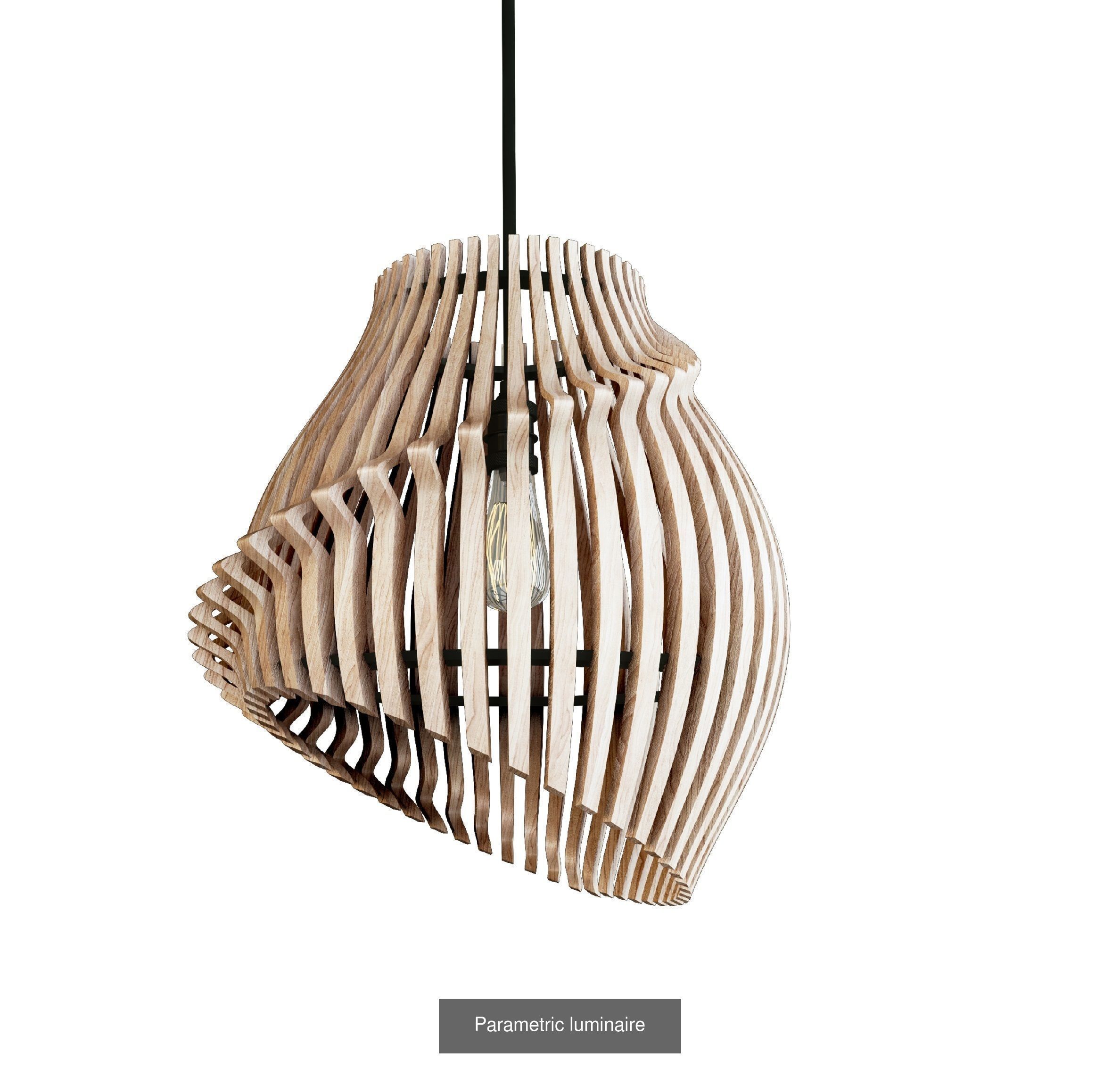 Parametric Bench and luminaire to CNC 3D Model Collection_2