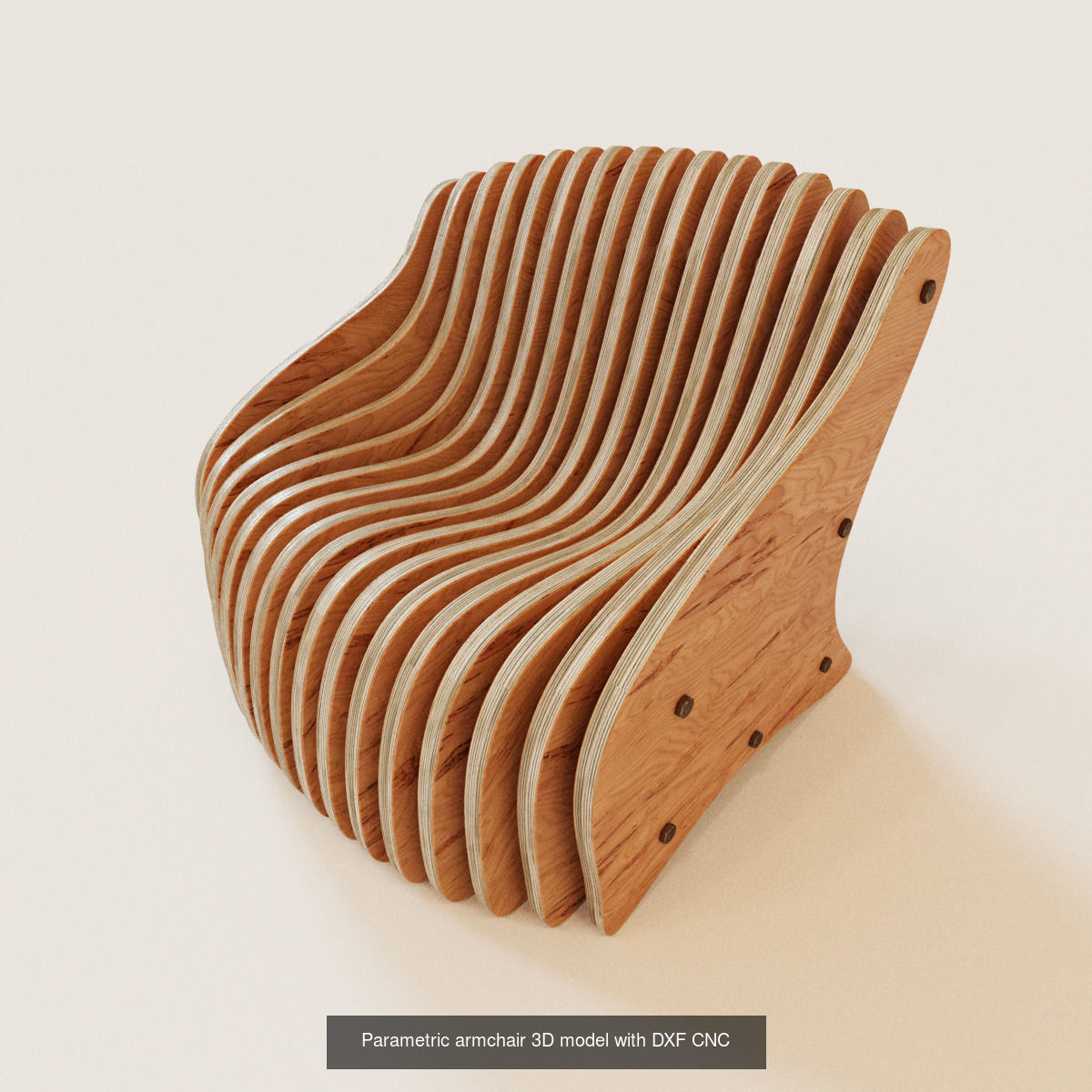 Parametric Bench and luminaire to CNC 3D Model Collection_1