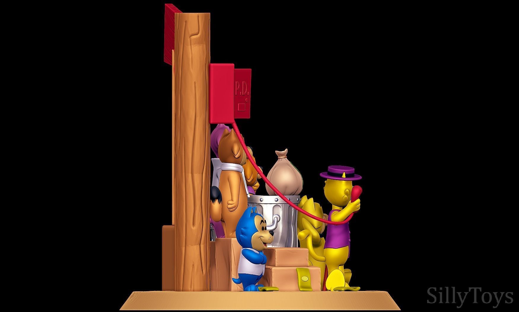 Top Cat Diorama 3D print model_6