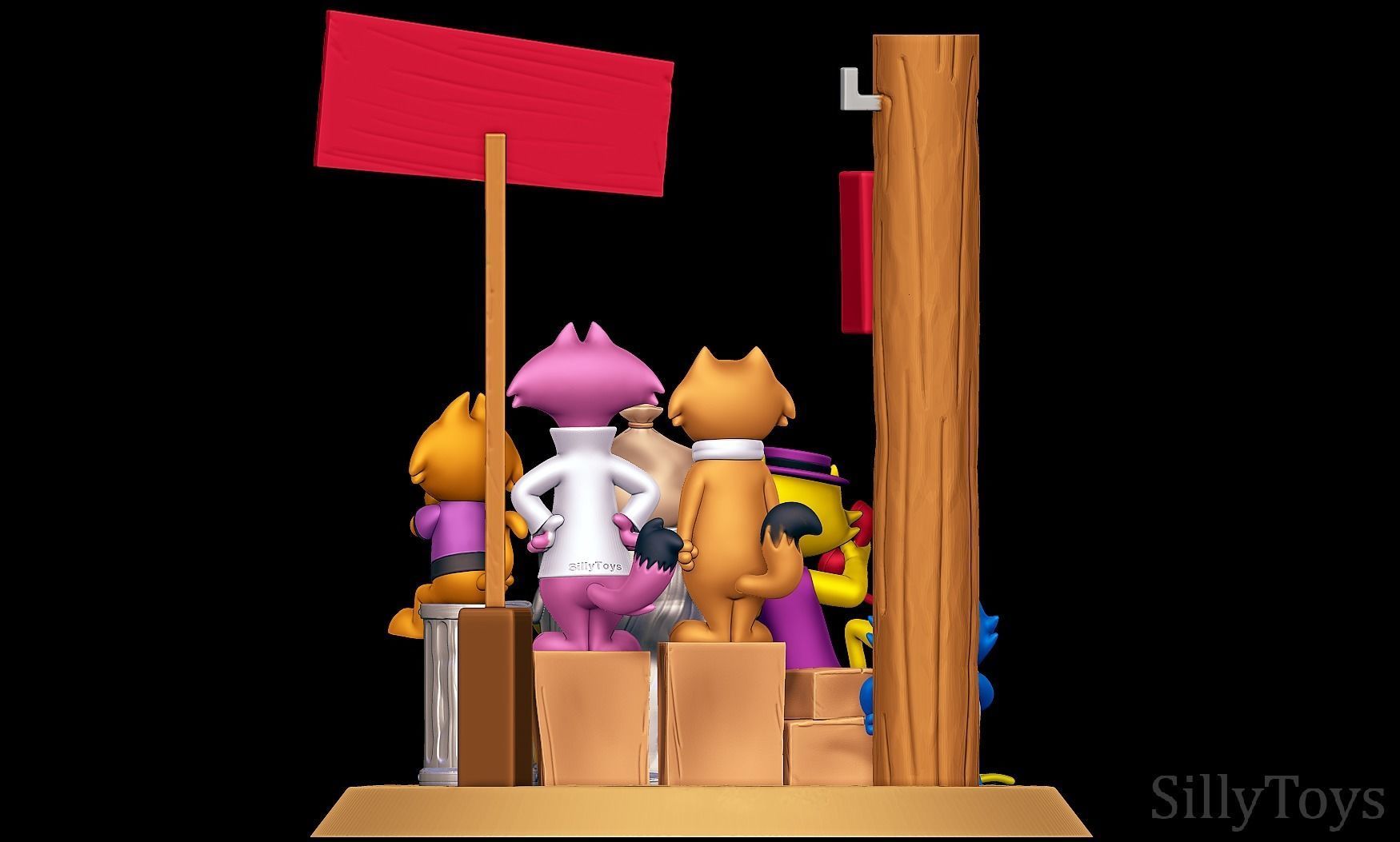 Top Cat Diorama 3D print model_5