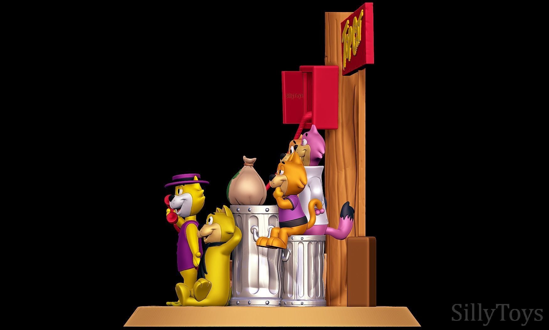 Top Cat Diorama 3D print model_3