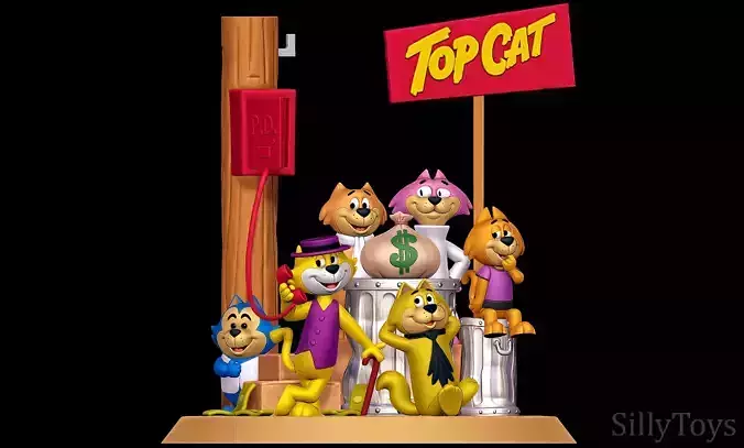 Top Cat Diorama 3D print model